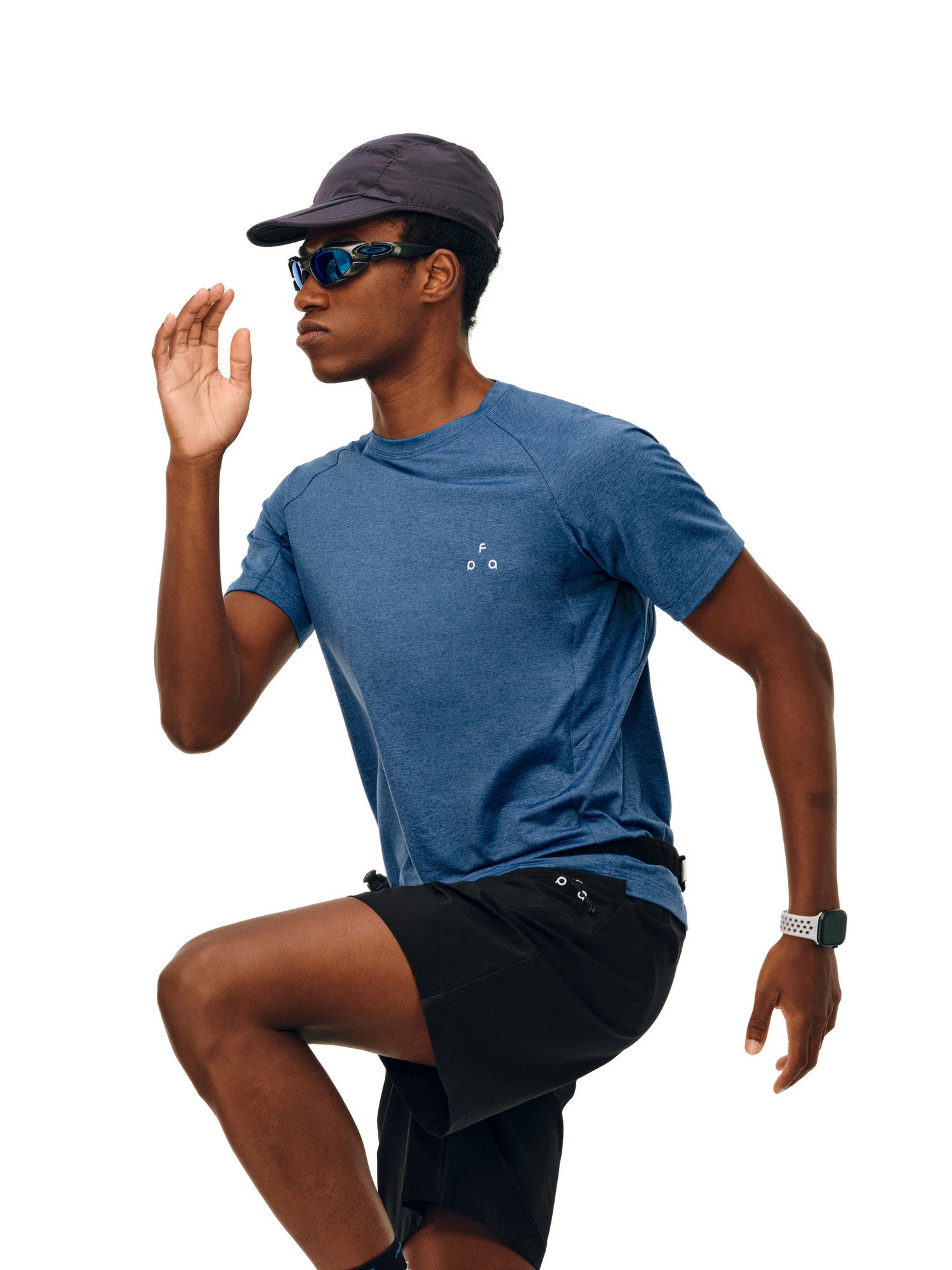 FPA Sports Basic Logo Print Short Sleeve T-Shirt for Men - Summer Outdoor Fitness Running, Comfortable Casual Crew Neck