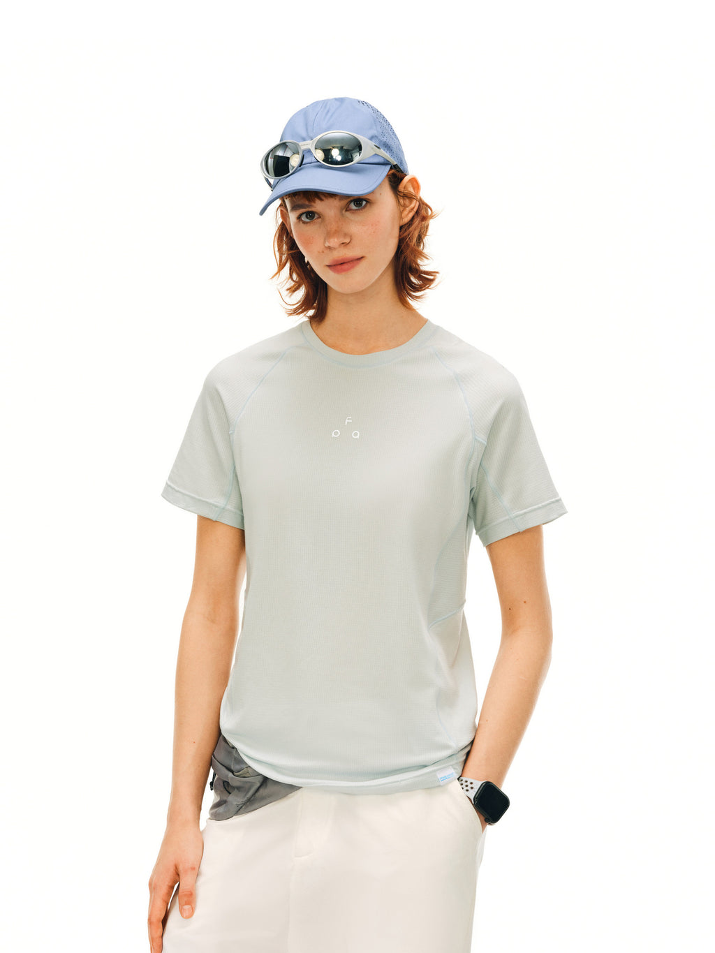FPA Sport COOLMAX Paneled T-Shirt - Summer Outdoor Breathable Crew Neck Basic Logo Black Short Sleeve Men