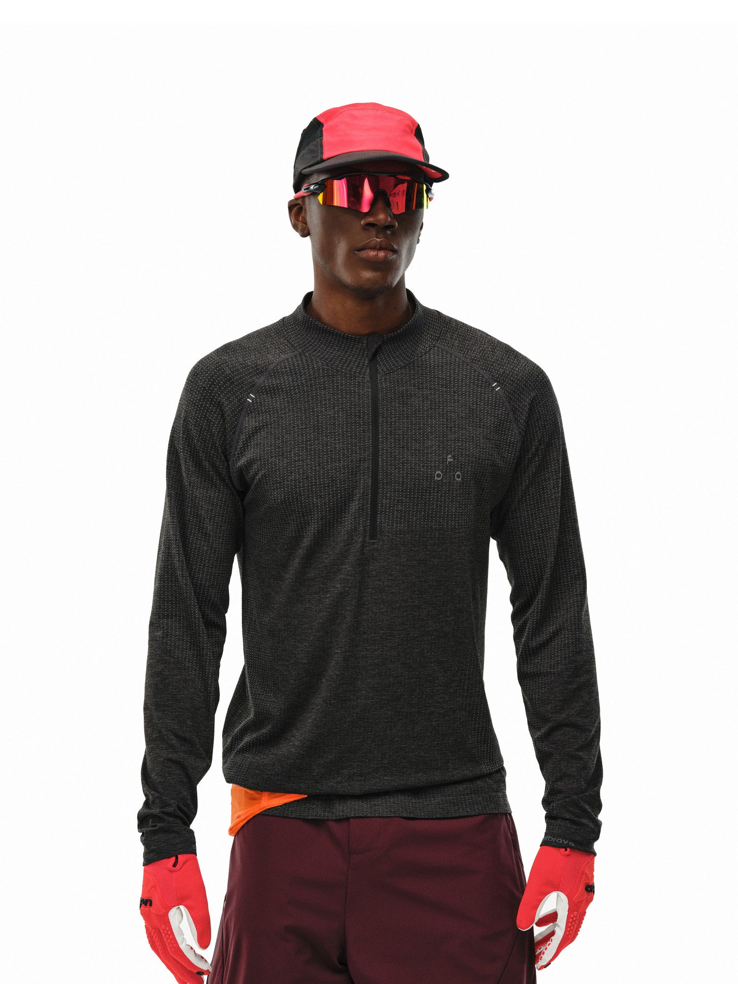 FPA Athletic Seamless Half-Zip Long Sleeve Premium Minimalist Outdoor Fitness Breathable Spring T-Shirt for Men