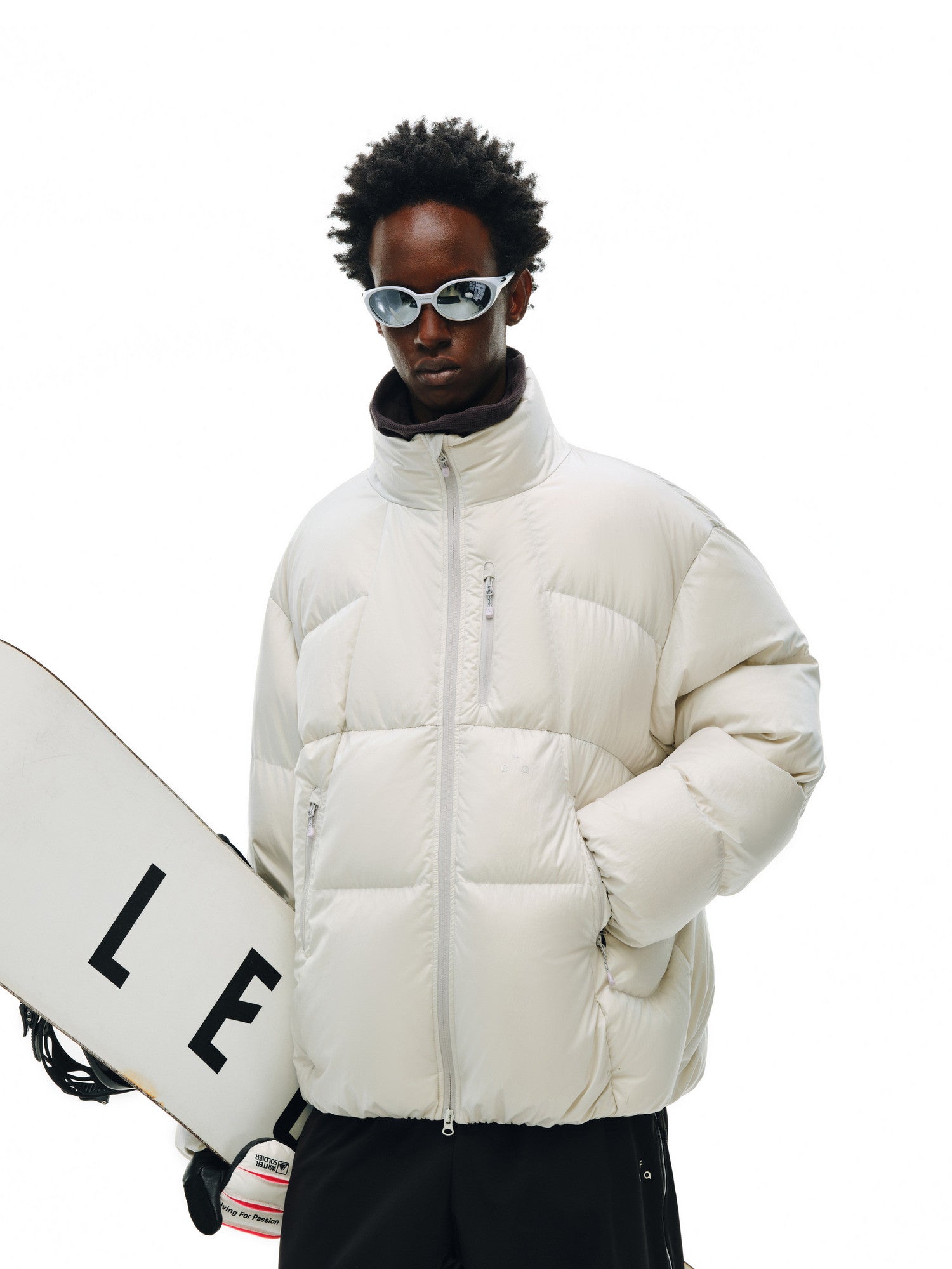FPA Skin-Feel Glossy Quilted Stand-Collar Down Jacket Winter Essential Premium Warmth