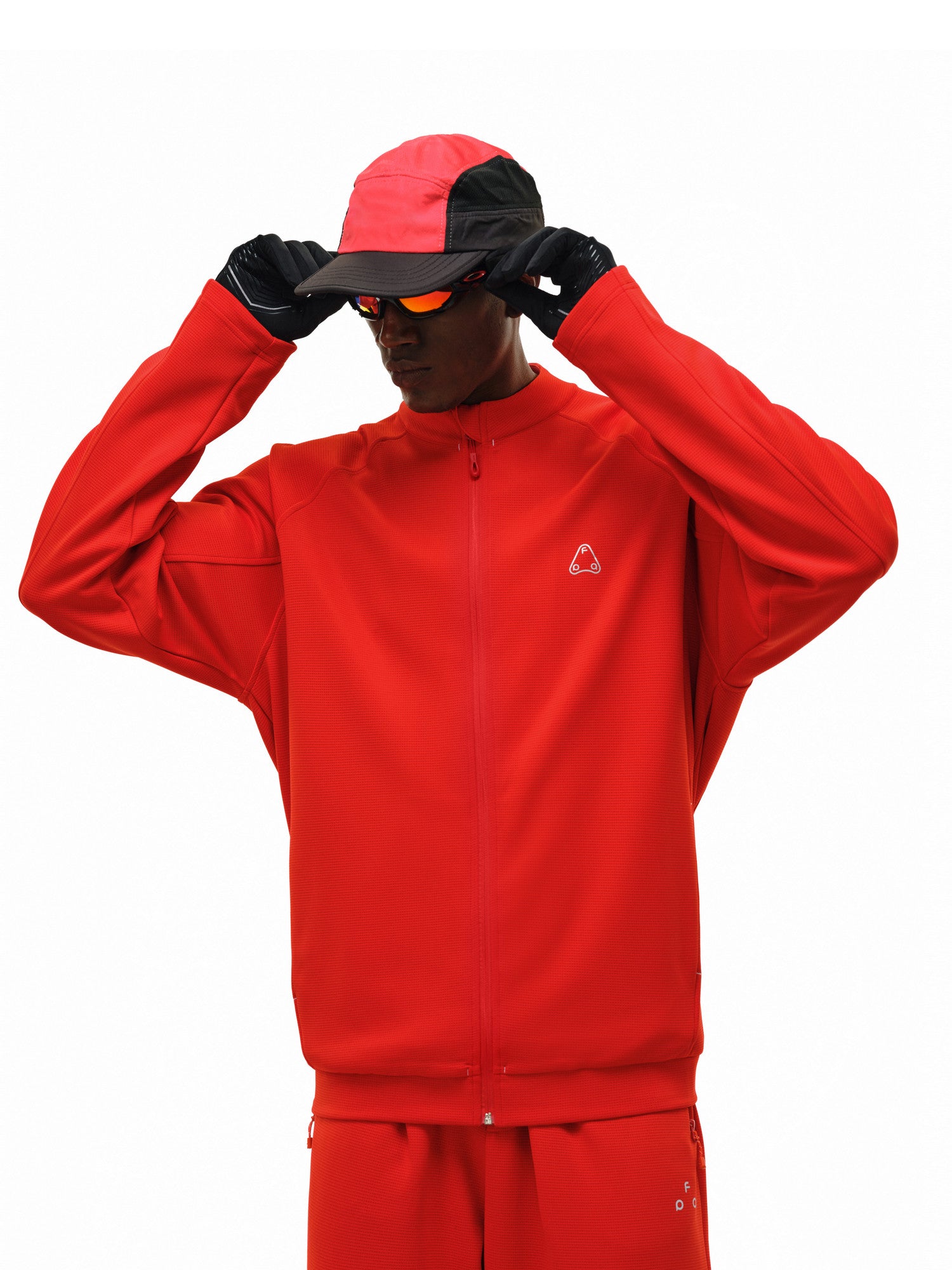 FPA Color-Block Logo Stand Collar Zip-Up Hoodie Sweatshirt for Men and Women, Casual Spring/Fall Jacket