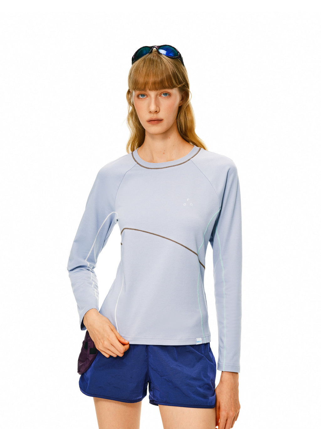 FPA Coolmax Color-Block Long-Sleeve Women's T-Shirt – Breathable, Athletic Fit, Casual Tee for Spring & Autumn