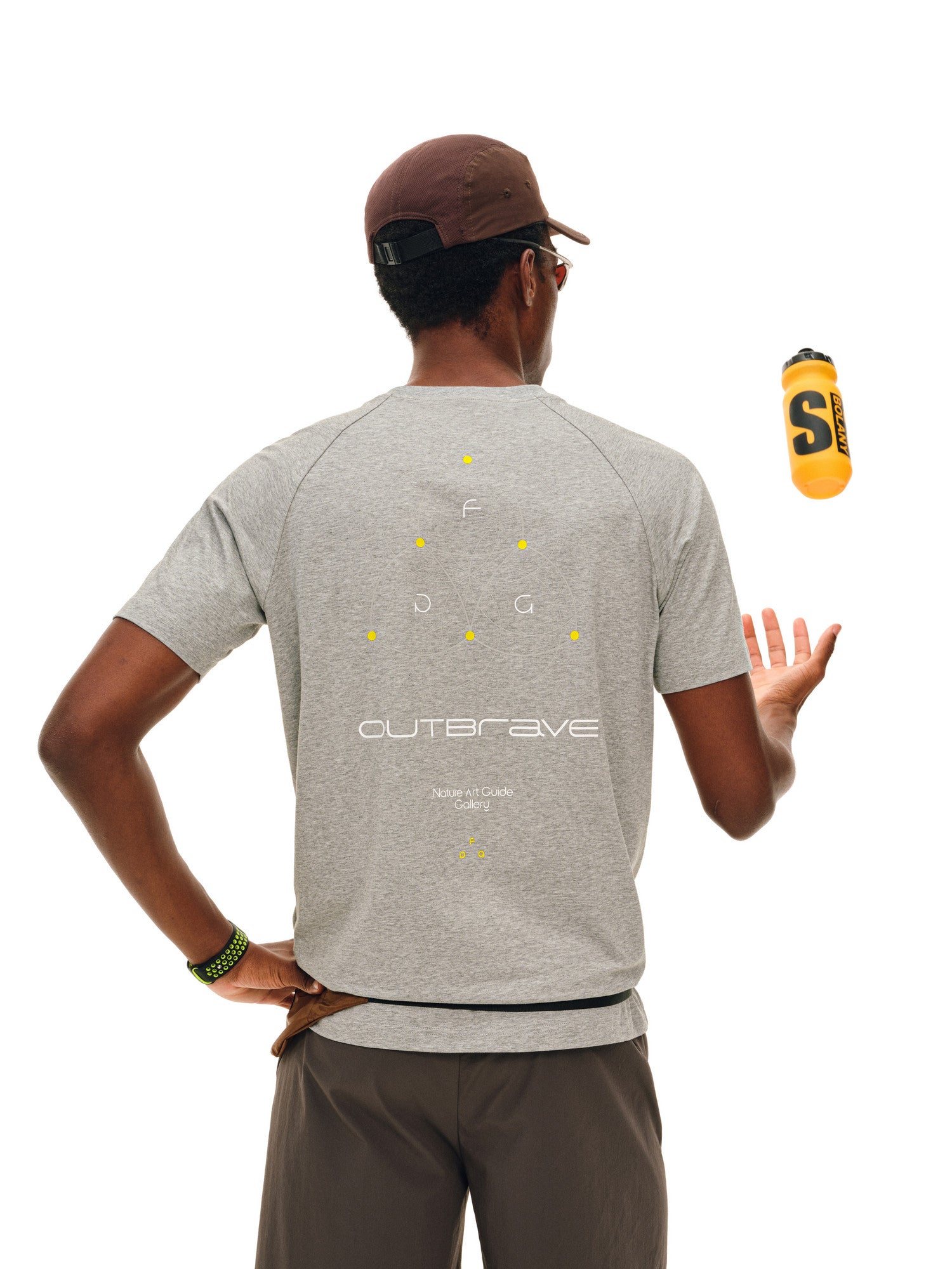 FPA Coolmax Reflective Geometric Line Athletic Short Sleeve T-Shirt – Summer Crew Neck, Fitted, Cool & Quick-Dry