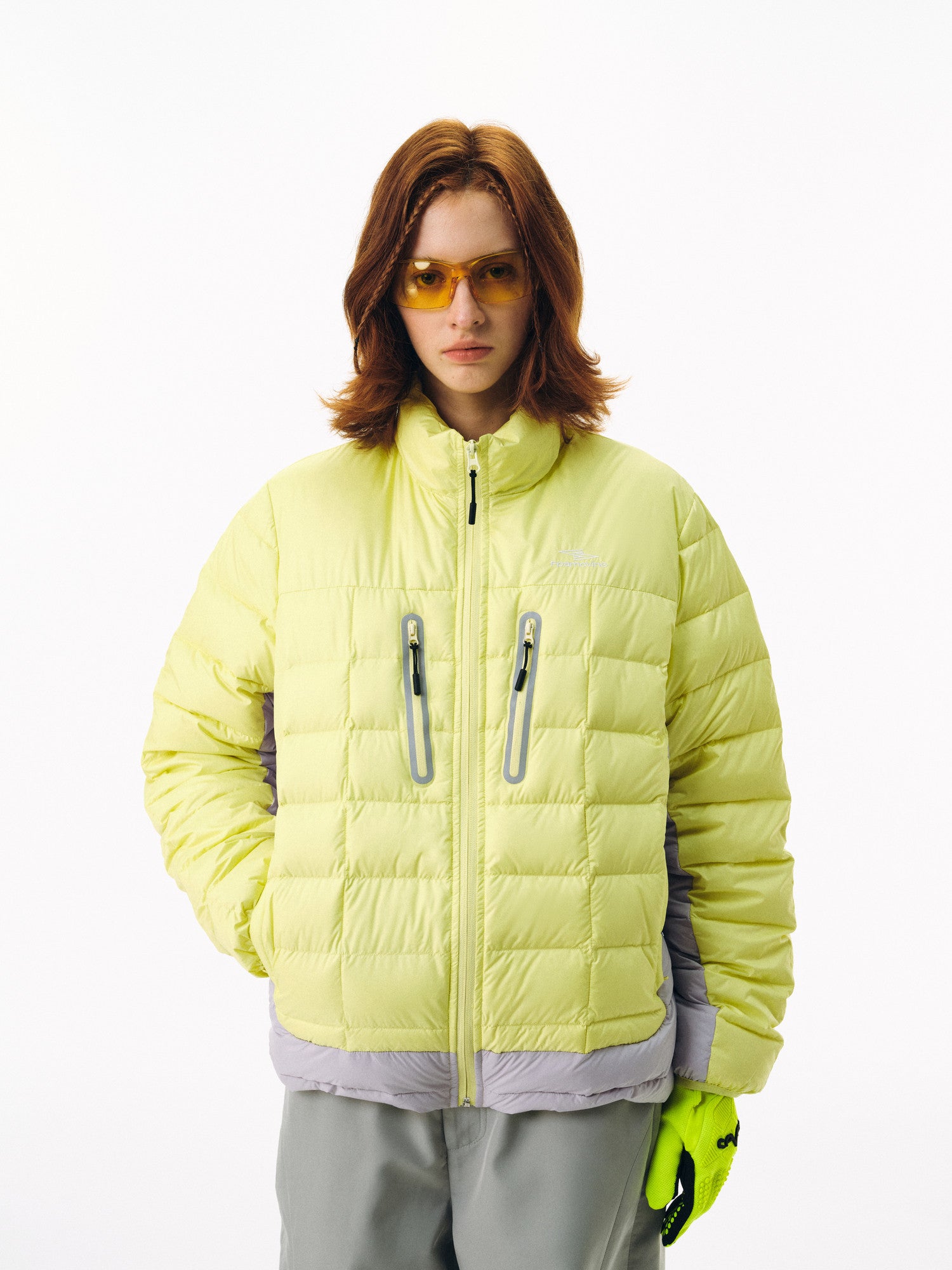 FPA 90% White Duck Down Three-Proof Paneled Double-Zip Winter Puffer Jacket, Windproof, Chinese Streetwear, Couple Style