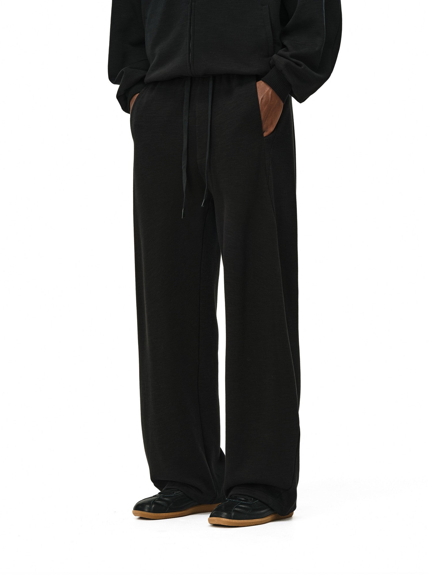 FPA Slub Cotton Terry Sweatpants – Moisture-Wicking, Relaxed Straight-Leg Casual Pants for Spring & Fall