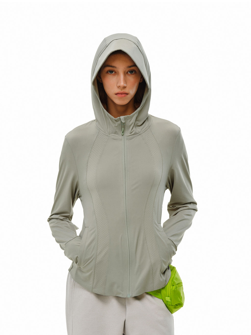 FPA Women's Breathable Mesh Paneled Athletic Jacket – Lightweight Hooded Outdoor Fitness Casual Long Sleeve
