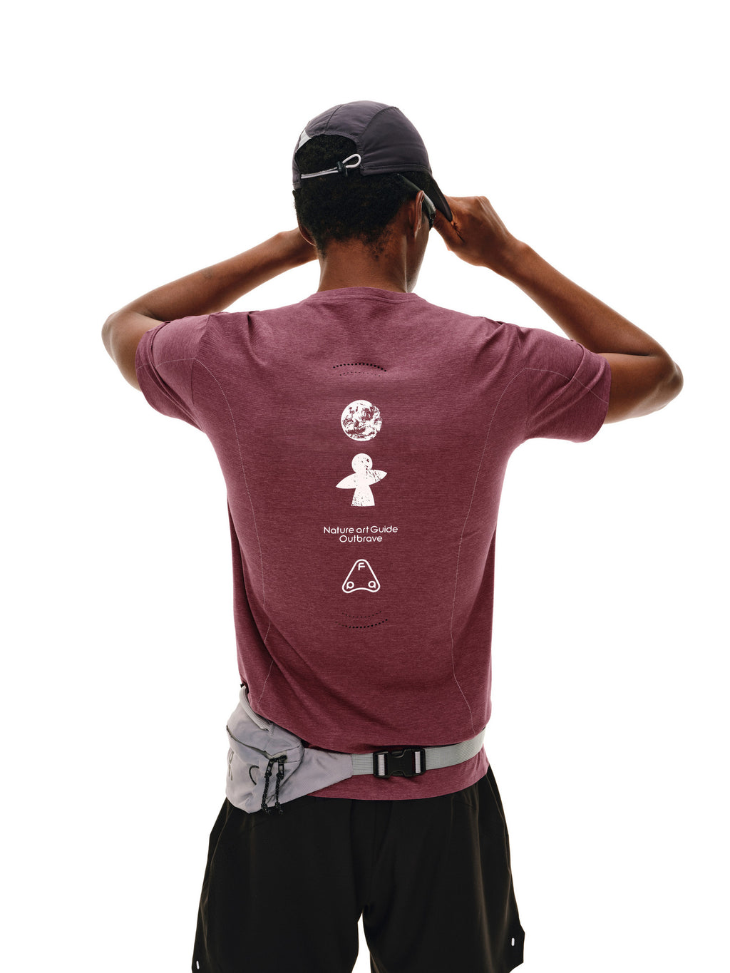 FPA Seam-Sealed 3M Reflective Breathable Printed Running Short Sleeve T-Shirt - Summer Quick-Dry Outdoor Tee for Men
