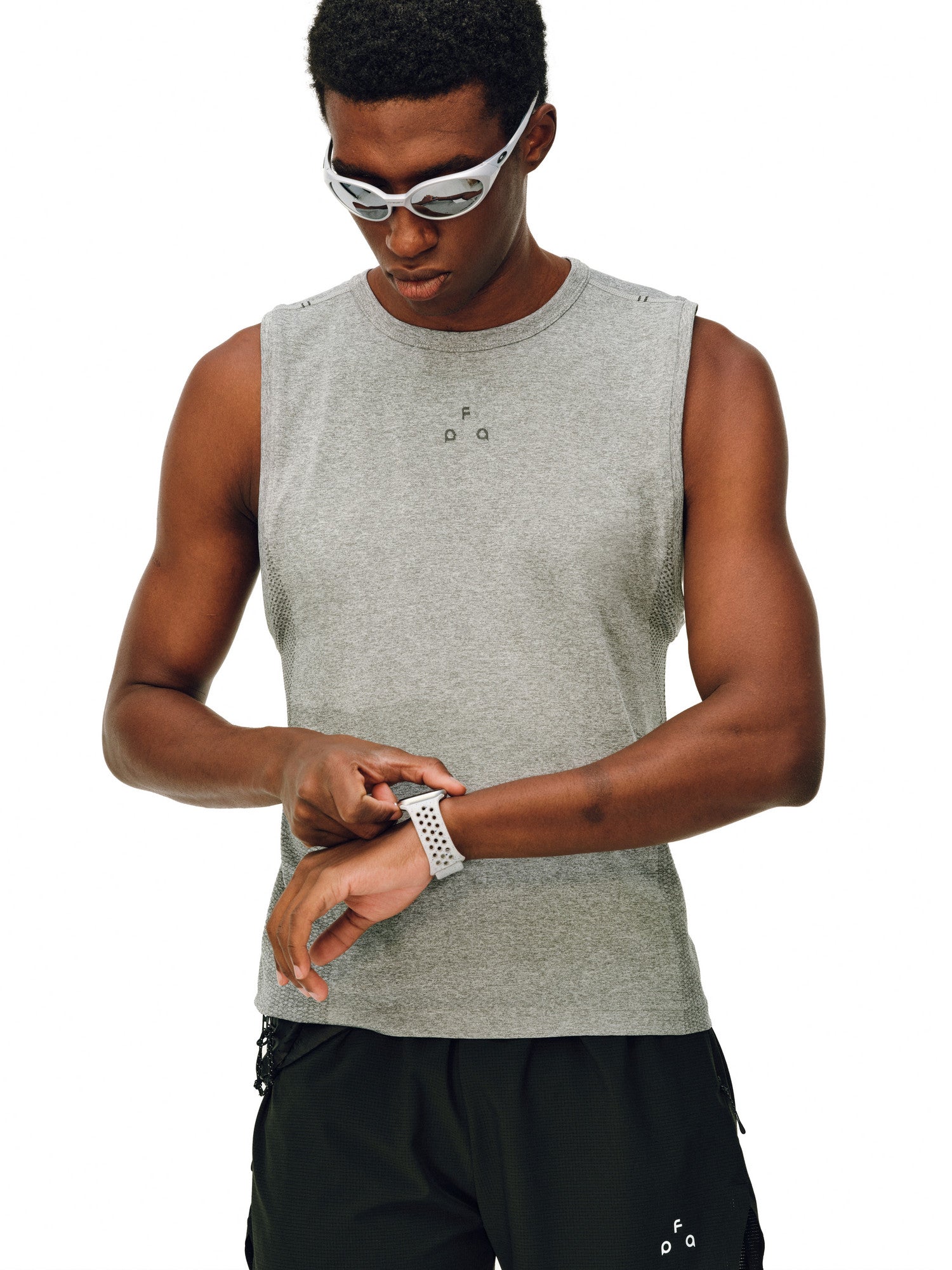 FPA One-Piece Knit Texture Ribbed Tank Top for Men – Premium Summer Athletic Outdoor Sleeveless Tee