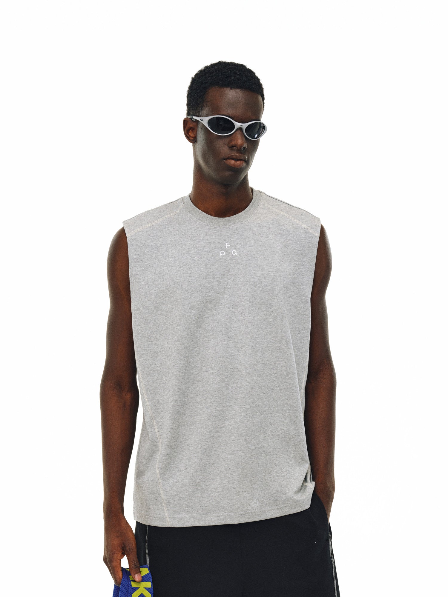 FPA Ice-Feel Quick-Dry 7A Antibacterial Anti-Mite Vest - National Trend Summer Loose Round Neck Basic Sleeveless T-Shirt