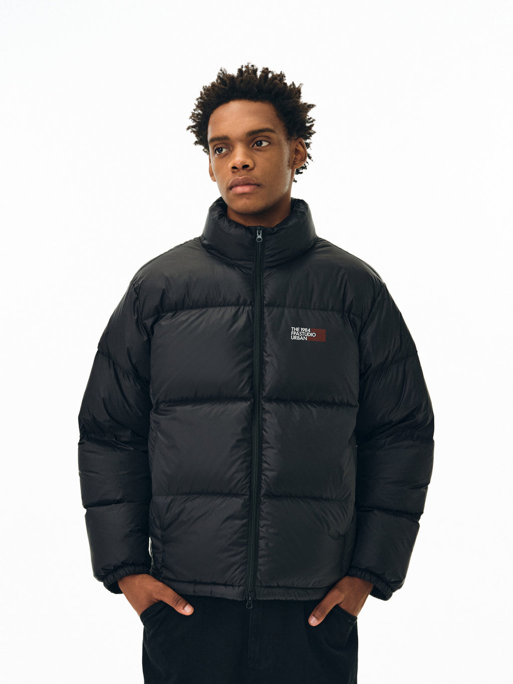 FPA Stripe Flag Sports Slogan Down Jacket – Winter Chinese Streetwear Loose Padded Coat