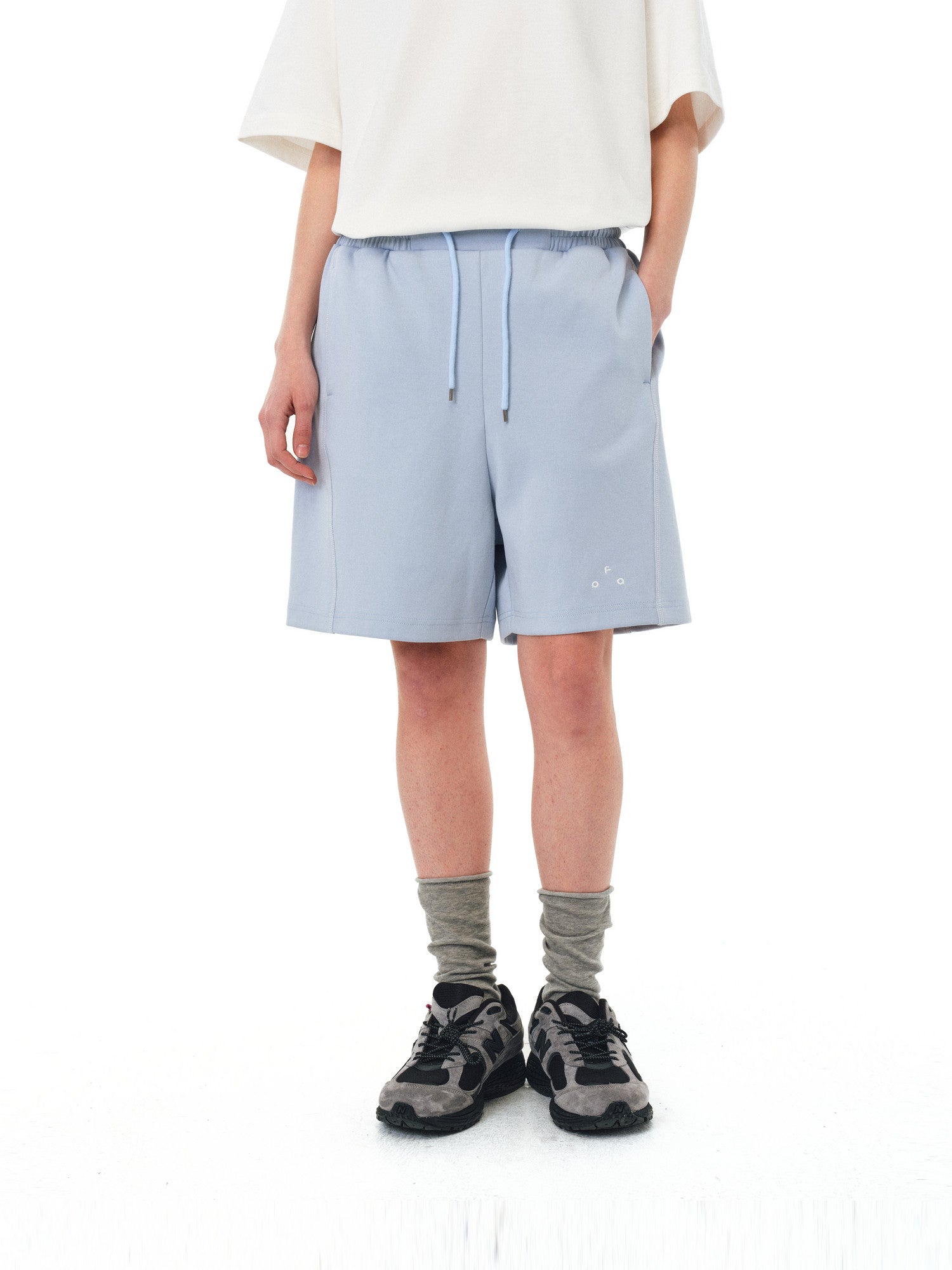 FPA Hasso Line Knitted Sports Shorts Summer Straight Loose Couple Streetwear Trendy Five-Point Shorts for Men