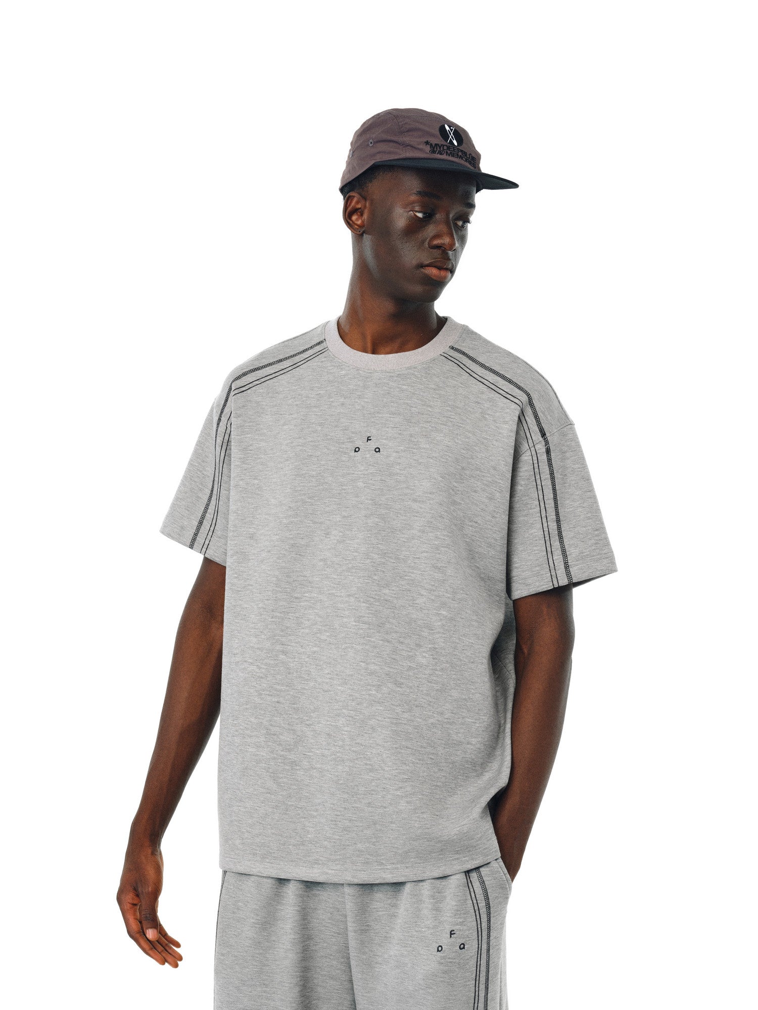 FPA Sports Hassel Line Air Layer Short Sleeve Summer Loose Heavyweight Couple Casual Half Sleeve Chinese Streetwear T-Shirt