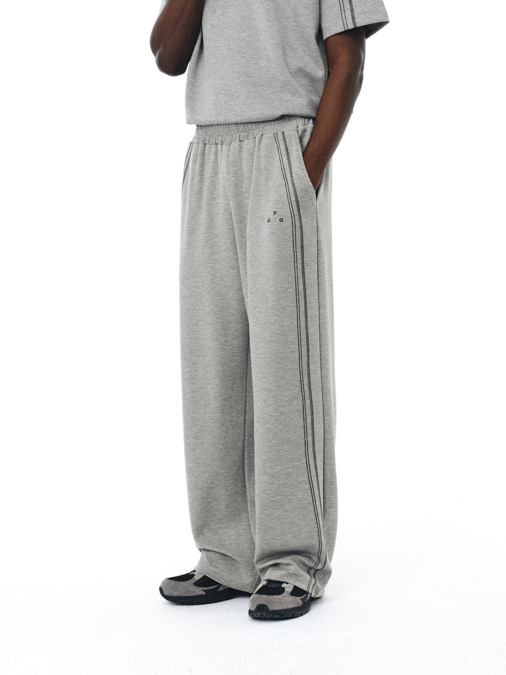 FPA Sport Skin-Friendly Air Layer Contrast Color Pants Straight Leg Loose Chinese Street Style Summer Couple Casual Trousers
