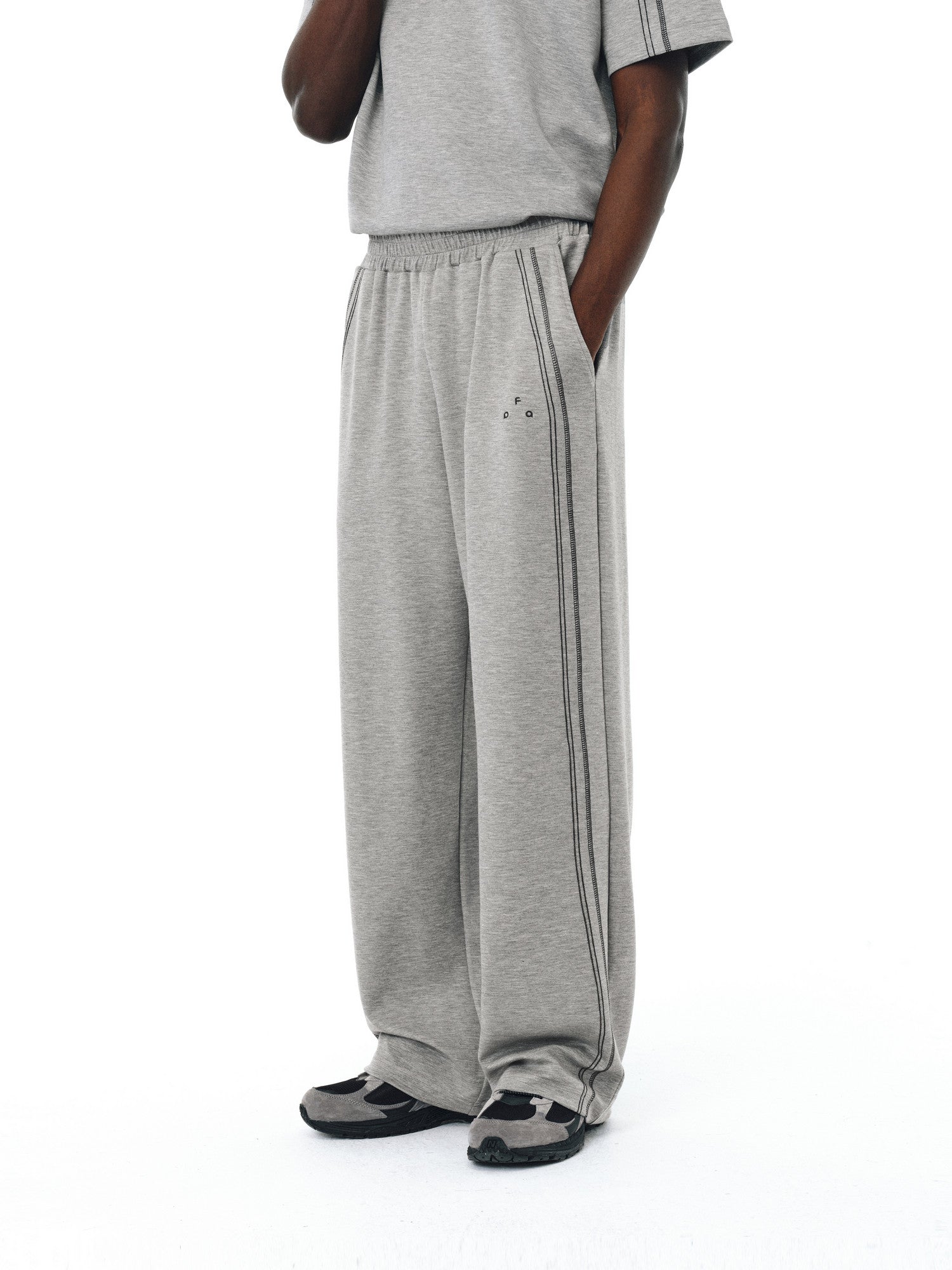 FPA Sport Skin-Friendly Air Layer Contrast Color Pants Straight Leg Loose Chinese Street Style Summer Couple Casual Trousers