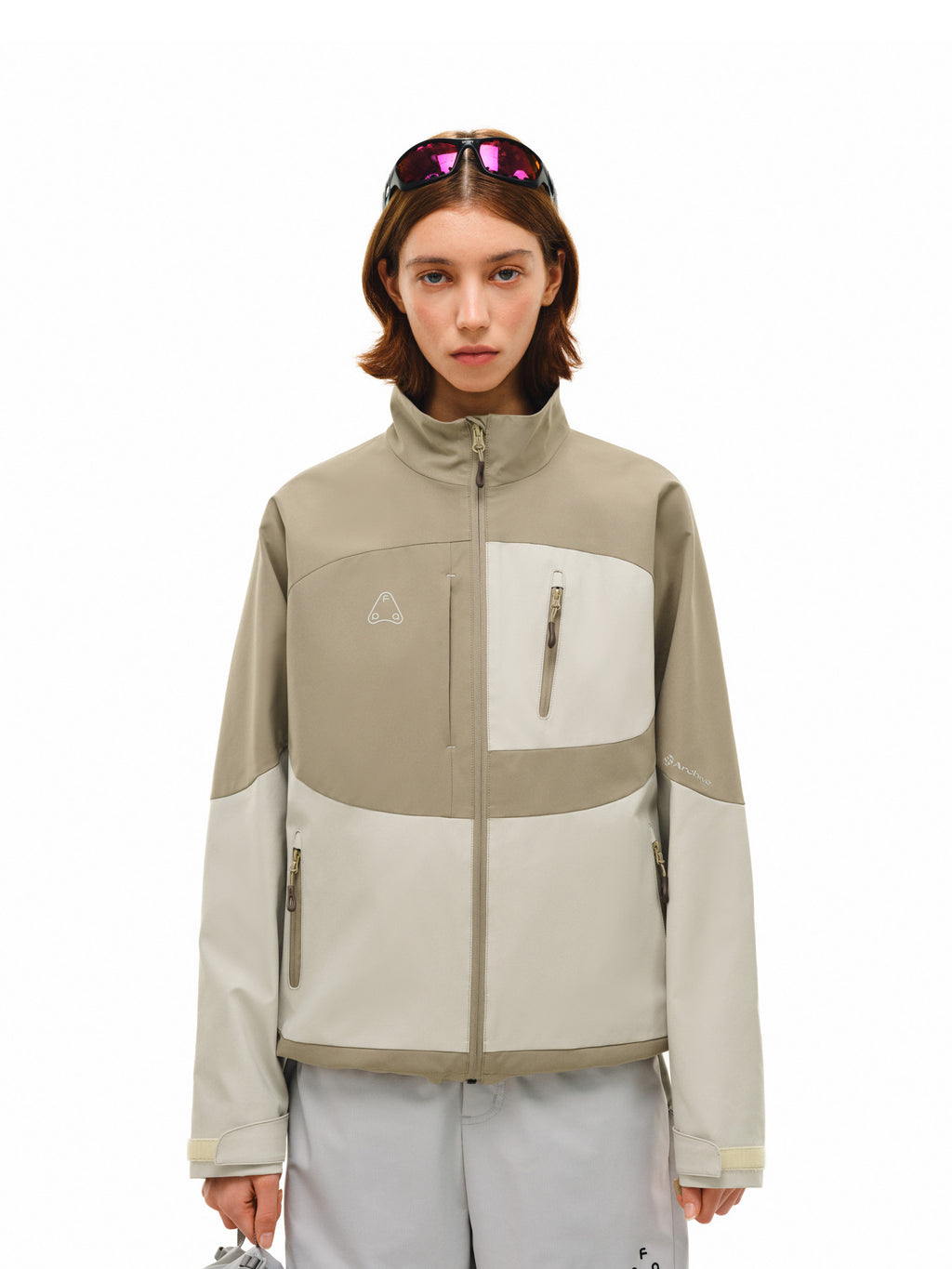 FPA Three-Proof Paneled Shell Jacket Spring Design High-End Contrast Color Stand Collar Outdoor Couple Sports Jacket for Men