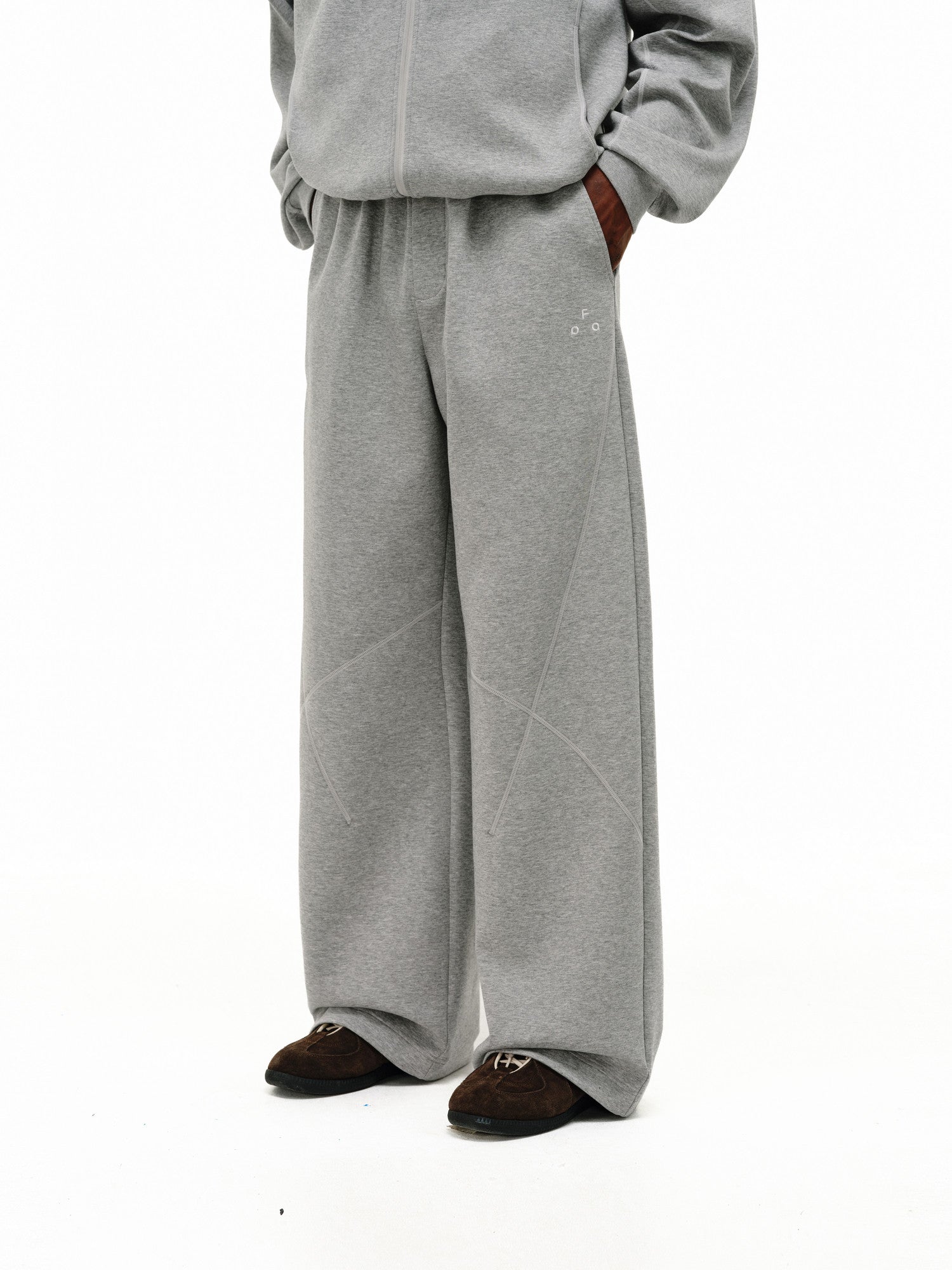 FPA Sport Air Layer Curved Sweatpants - Spring Loose Straight Wide-Leg Unisex Casual Long Pants for Men