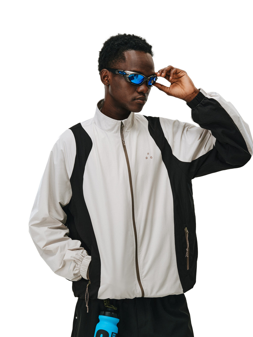 FPA Color-Block Running Windbreaker Jacket Outdoor Sports American Retro Lightweight Stand Collar Coat