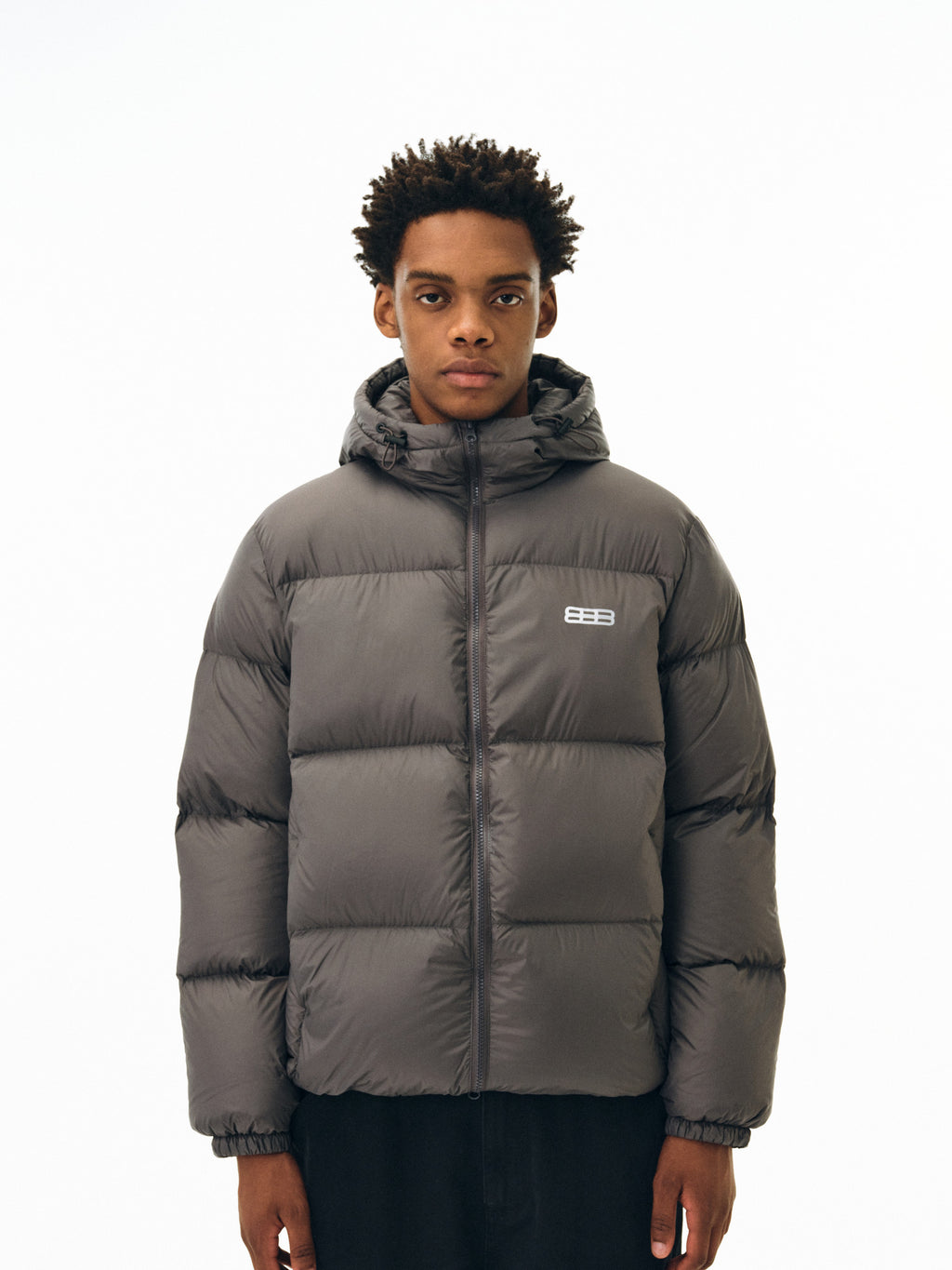 FPA Hooded Logo Print Down Jacket - Chinese Streetwear Trend, Loose Fit, Couple Style, Thick Warm Winter Down Coat for Men