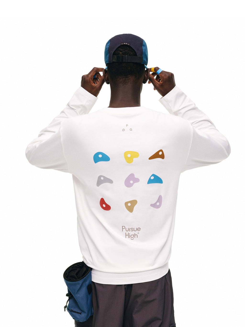FPA Climbing Print Quick-Dry Long Sleeve Sports T-Shirt for Men, Spring/Fall Outdoor Fitness Breathable Running Tee
