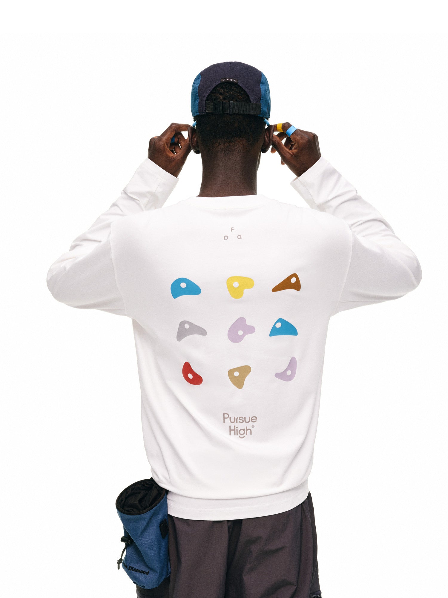 FPA Climbing Print Quick-Dry Long Sleeve Sports T-Shirt for Men, Spring/Fall Outdoor Fitness Breathable Running Tee