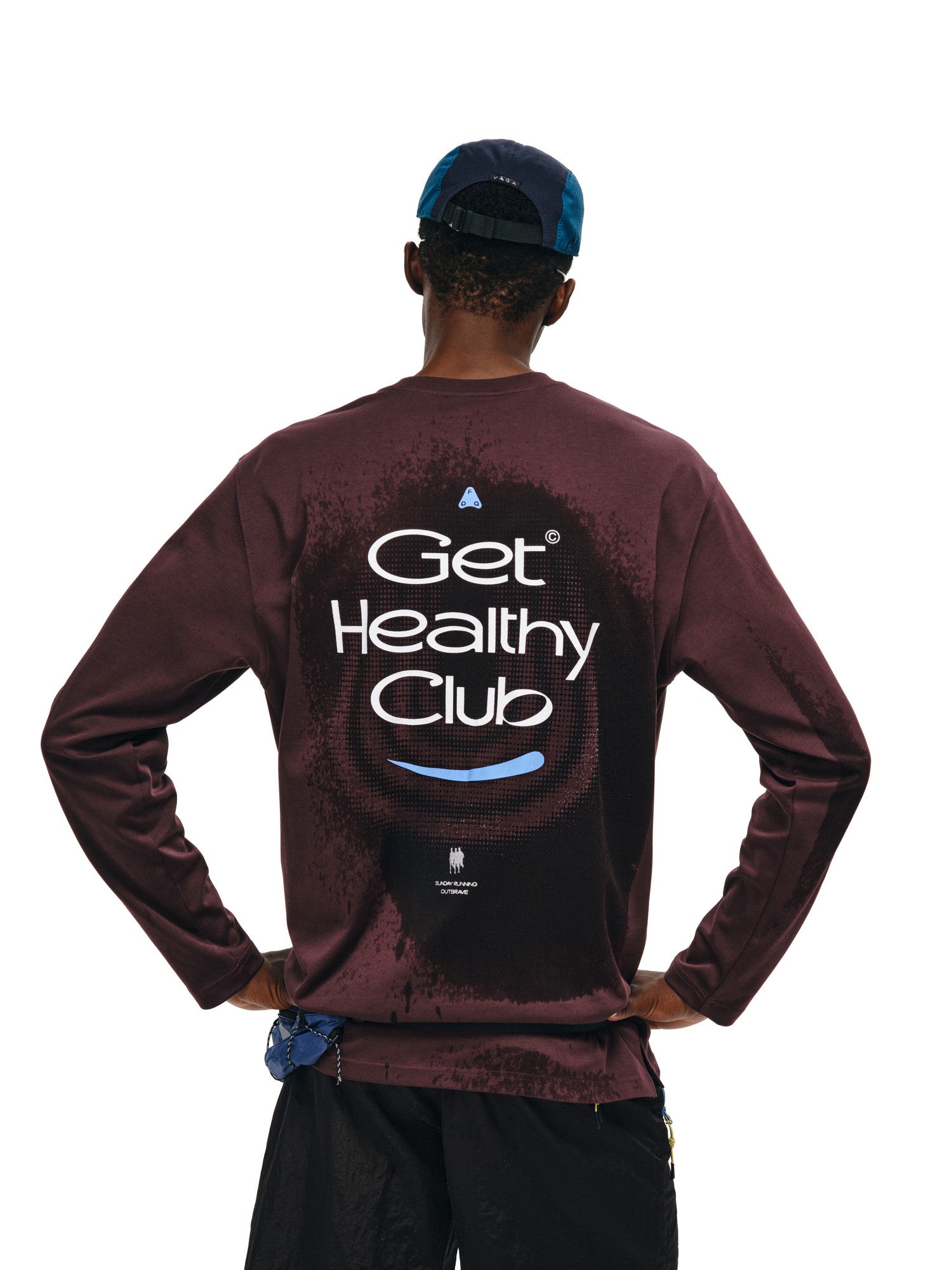 FPA Moisture-Wicking Quick-Dry Printed Long-Sleeve T-Shirt with Water-Activated Print, Outdoor Spring/Fall, Couple Style, Wine Red