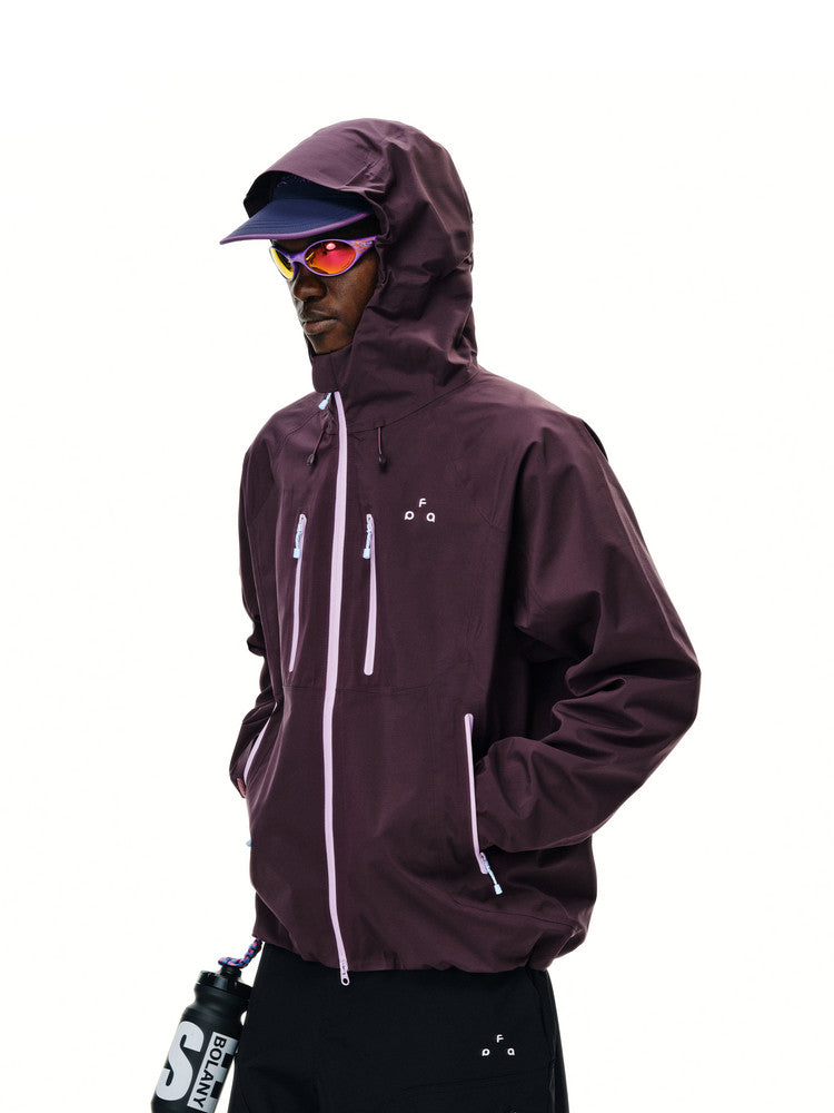 FPA Double-Zip Fully Taped Seams Rain Shield Jacket Outdoor Sports Three-Proof Mountaineering Clothes Coat