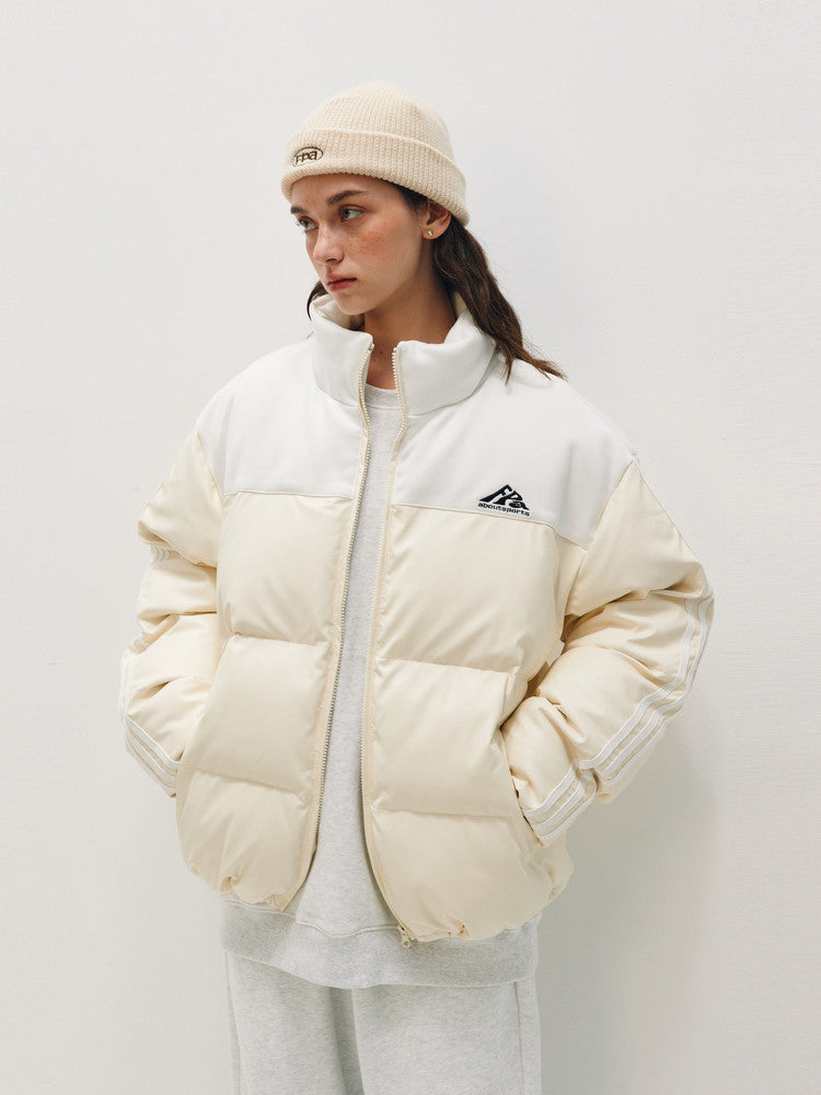 FPA Suede Panel Webbing PU Padded Coat – Chinese Streetwear Unisex Winter Thick Warm Quilted Jacket