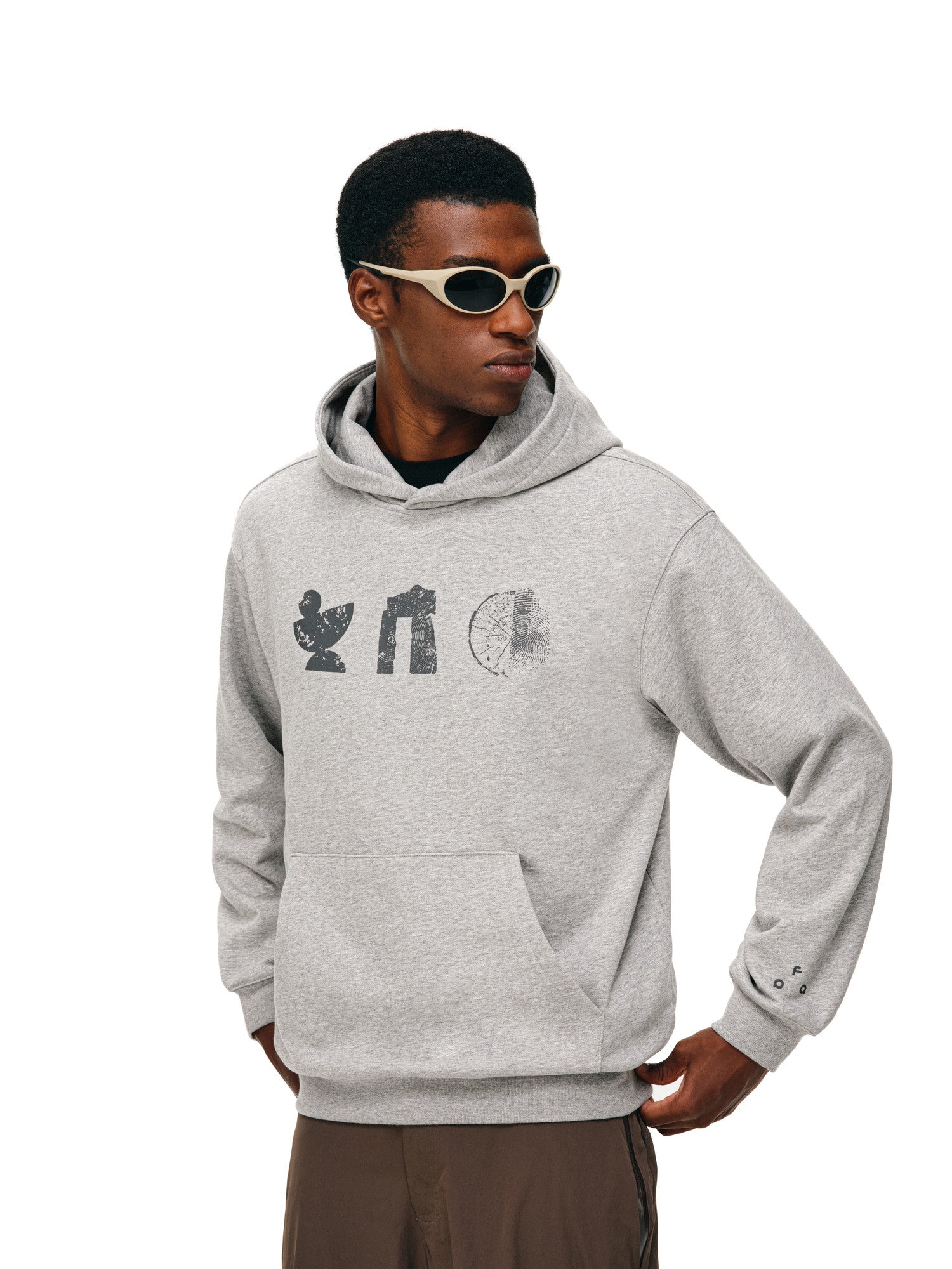FPA Logo Hooded Sweatshirt for Men – Black & Heather Gray, Casual Athletic Pullover