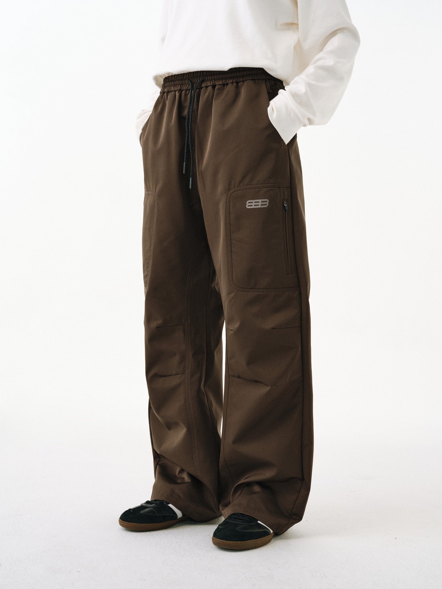 FPA Water-Repellent Zip Pocket Paratrooper Pants – Streetwear Drawstring Loose Fit Unisex Casual Pants
