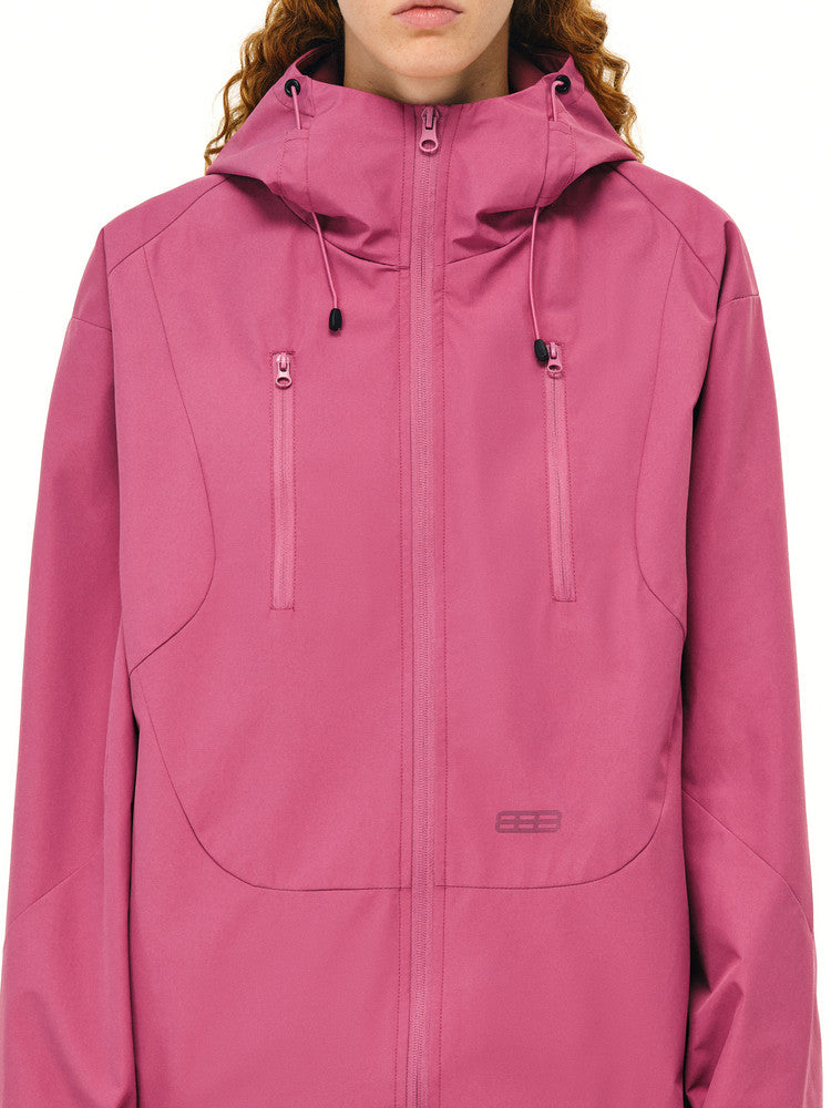 FPA Double-Zip Hooded Structured Shell Jacket – Chinese Streetwear Outdoor Windbreaker for Couples