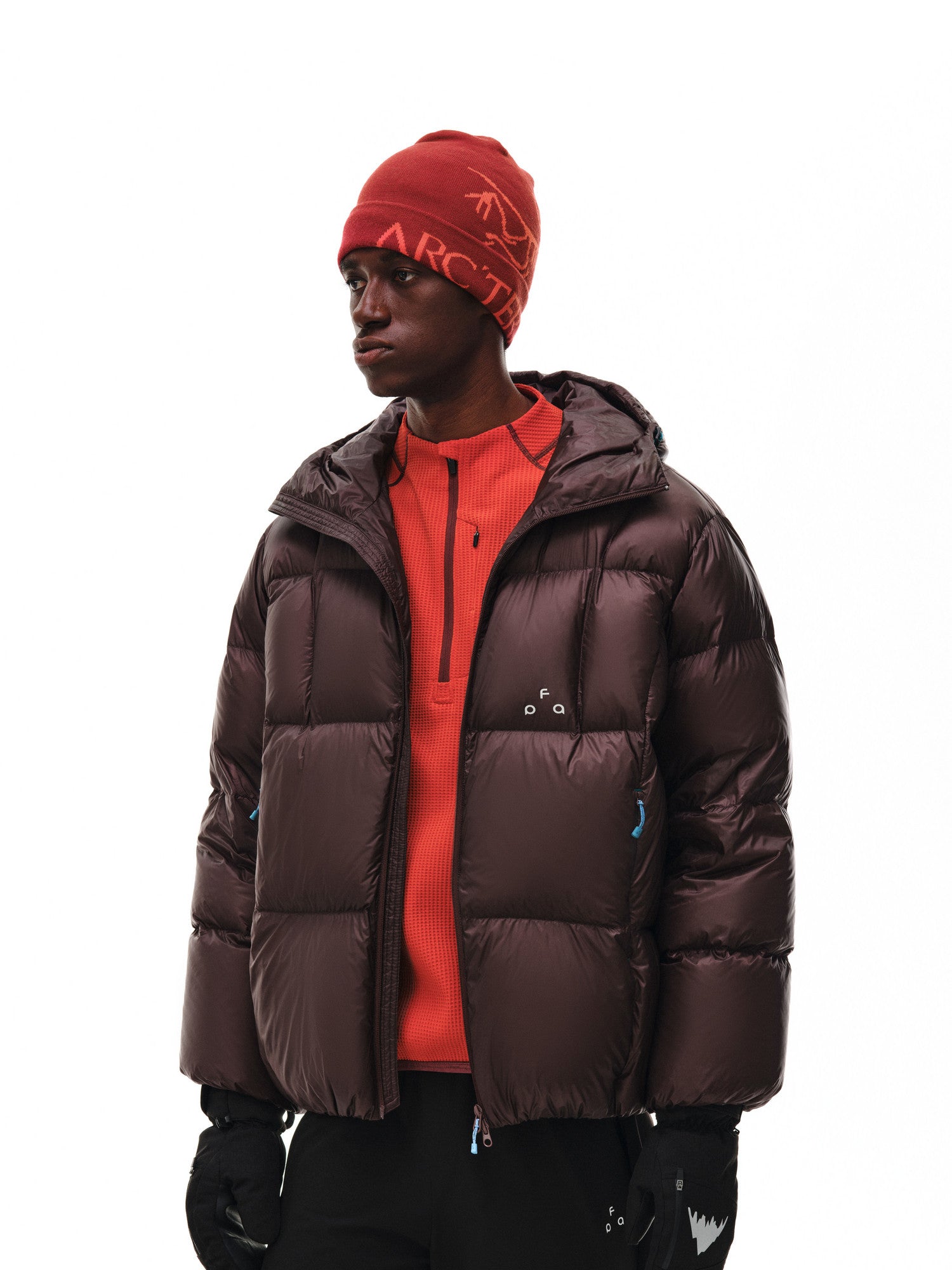 FPA 800FP 95% White Duck Down Aurora Water-Repellent Hooded Down Jacket for Men, Outdoor Sports Winter Coat