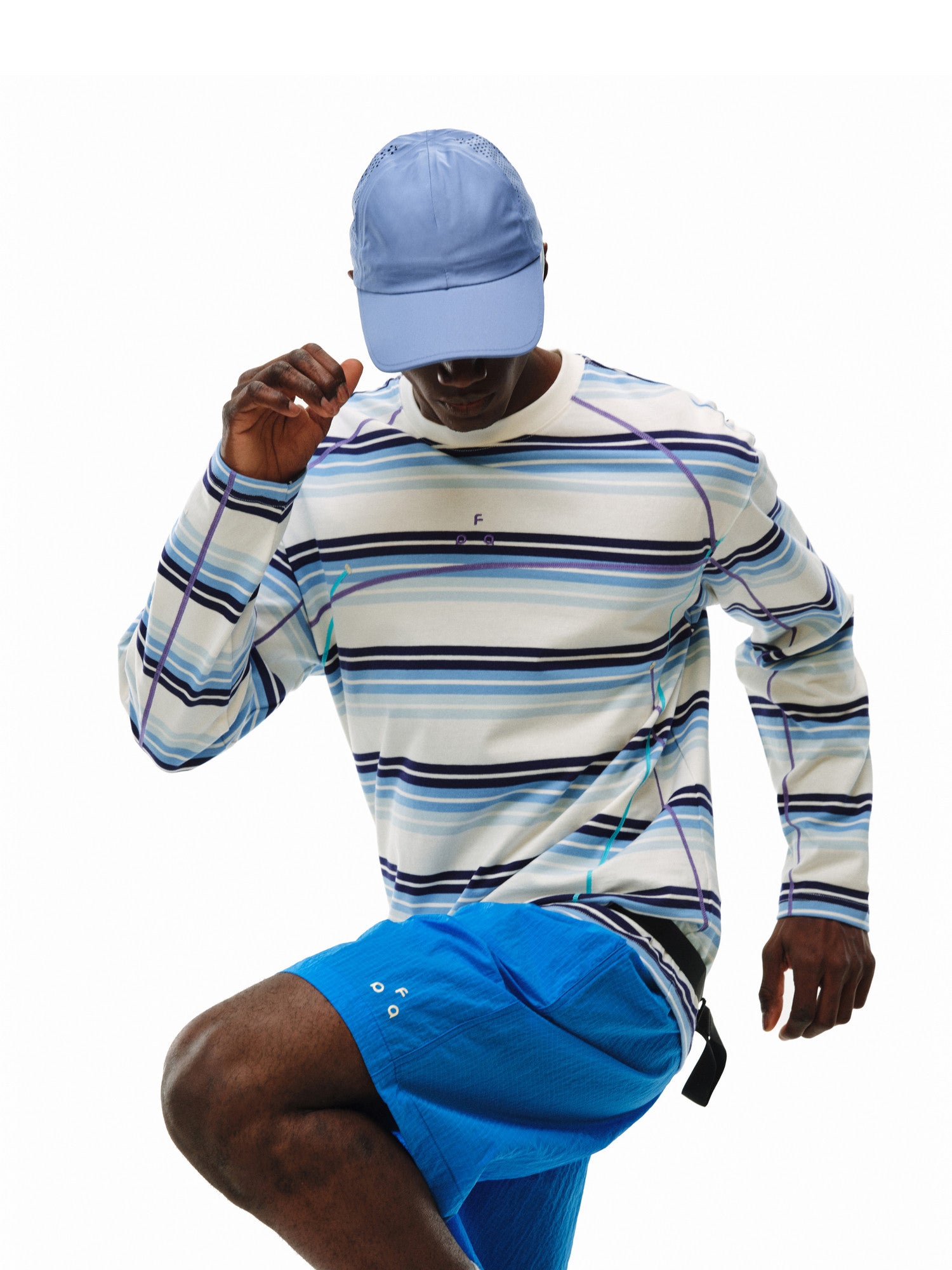 FPA Two-Tone Stripe Long Sleeve 2026 New Spring Premium Athletic Relaxed Crew Neck Couple T-Shirt
