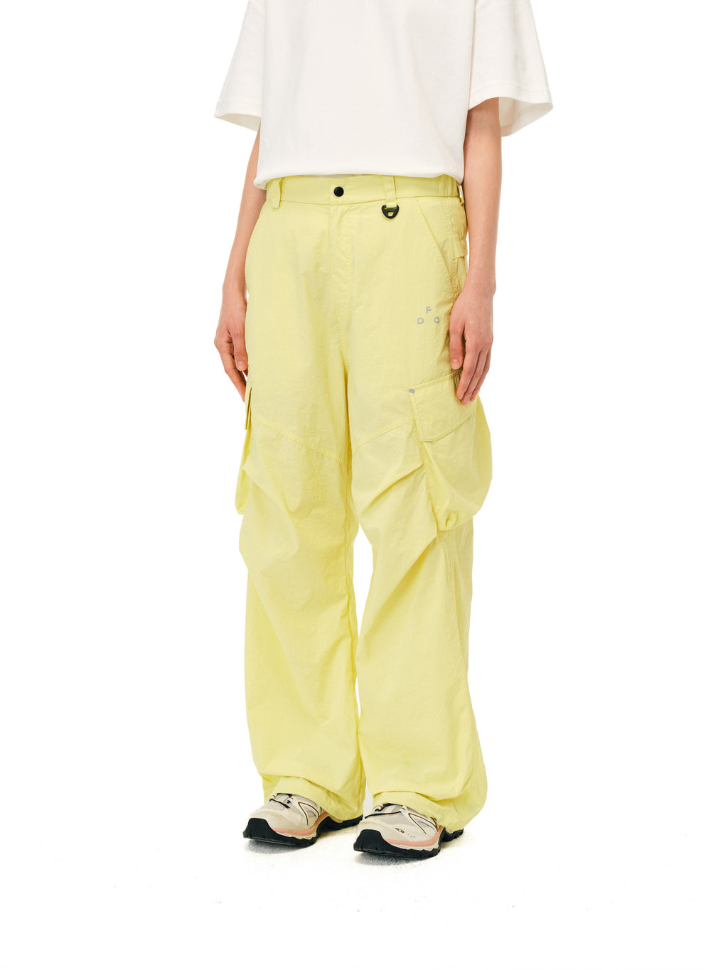 FPA Outdoor Water-Repellent Cargo Pants with Hidden Pockets and 3D Slanted Pockets, Loose Straight-Leg Casual Pants, Chinese Streetwear Style