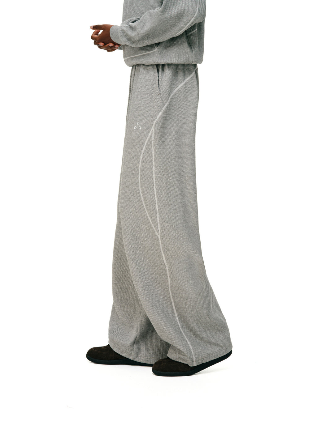 FPA Checkered Texture Hasso Sweatpants – Loose Straight-Leg Contrast Color Couple Casual Long Pants for Spring/Autumn