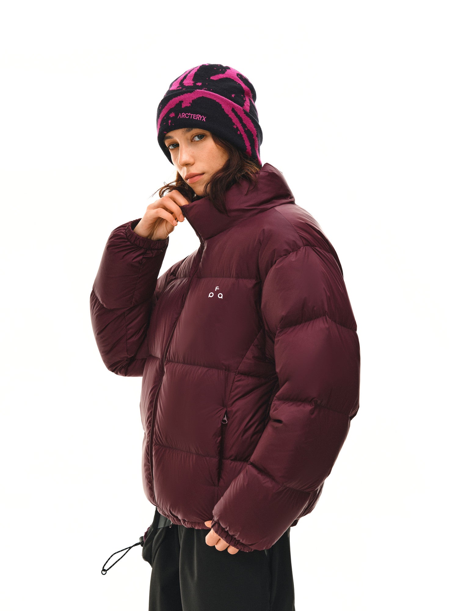 FPA Brand Logo Stand Collar Down Jacket - Winter Thick Warm Casual Sports Couple Coat