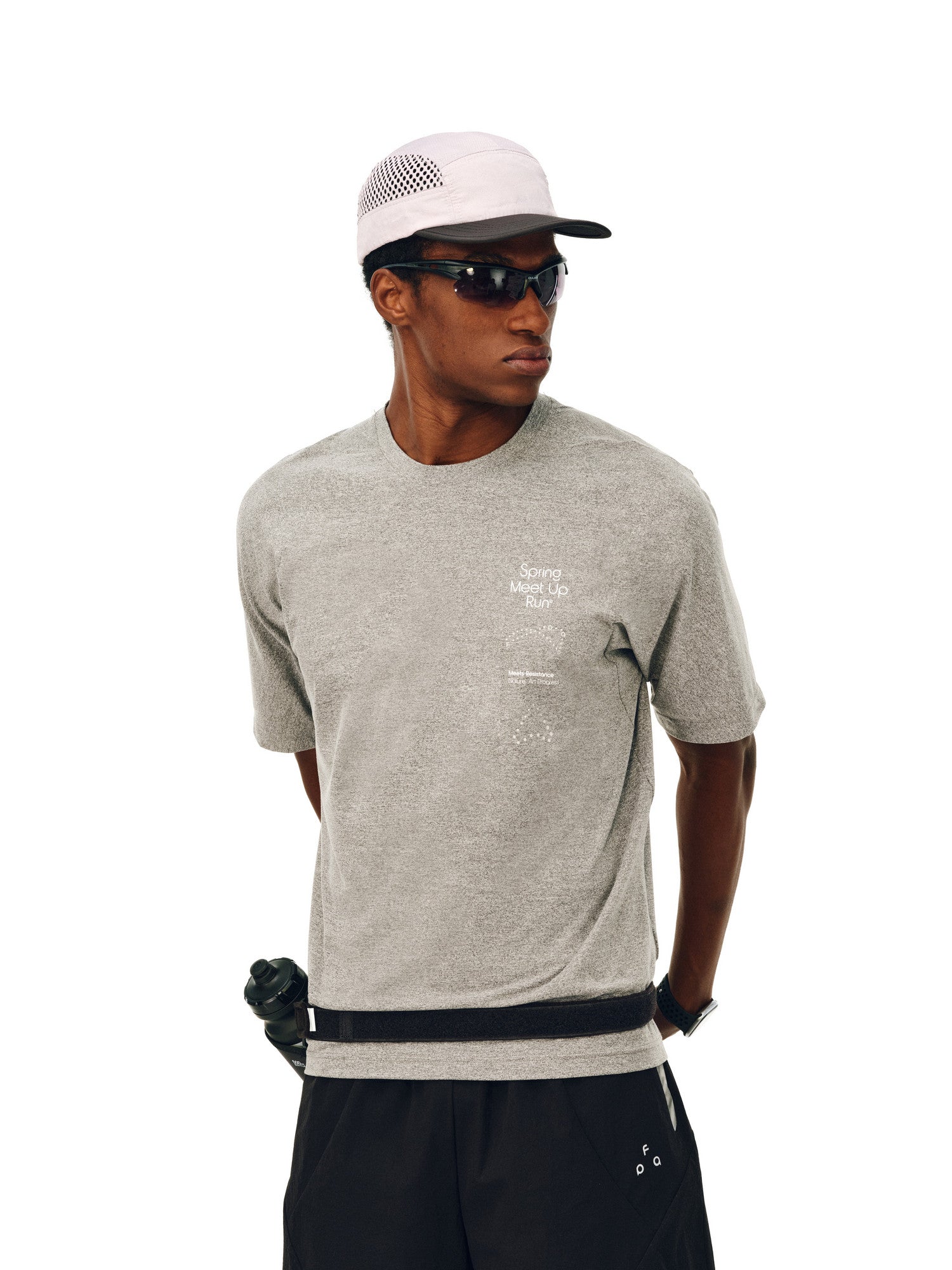FPA Stretch Quick-Dry Yarn-Dyed Logo Print Athletic Short Sleeve T-Shirt 2026 New Summer Couple Round Neck Casual Tee