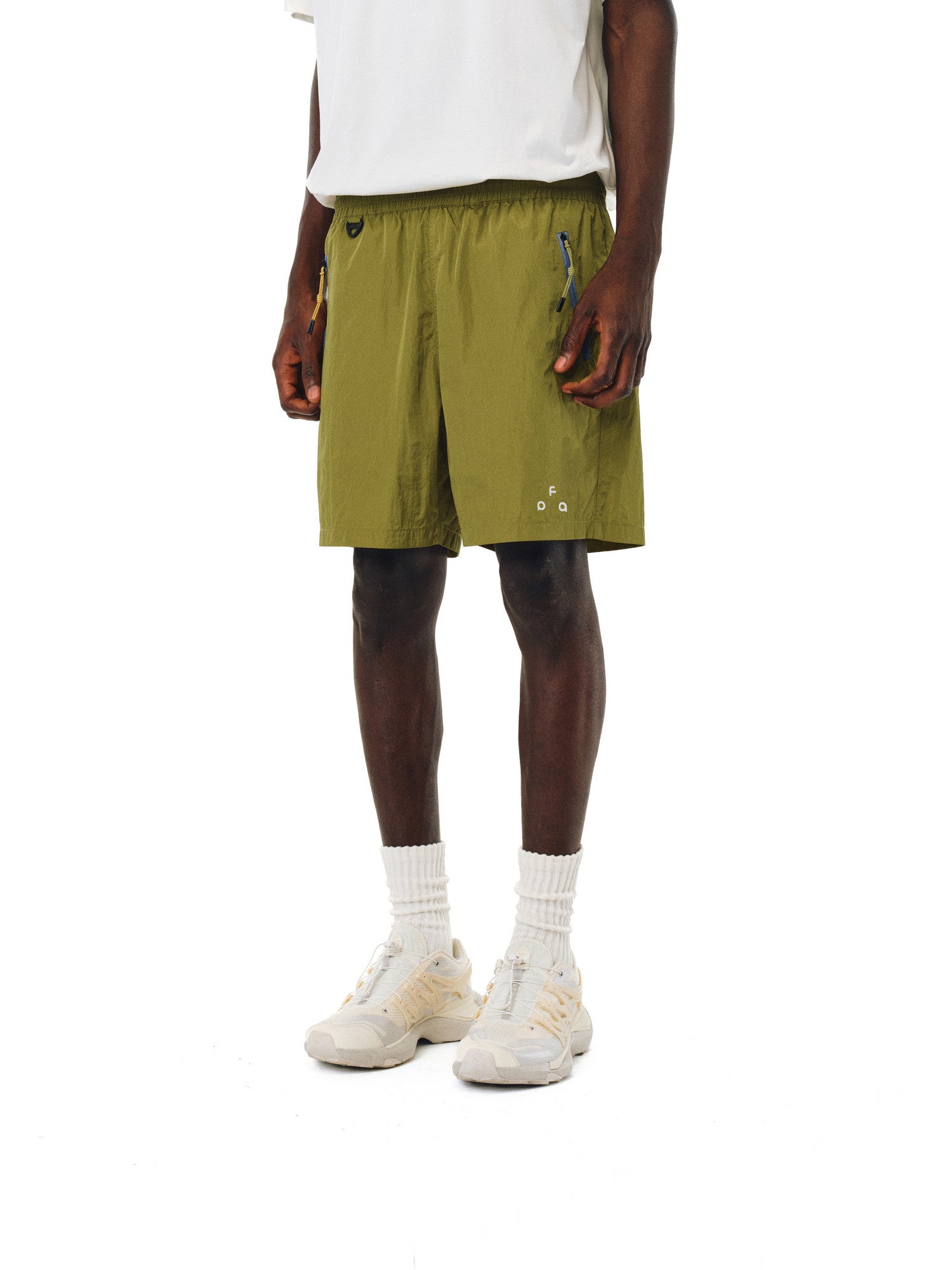 FPA Sports Outdoor Color-Block Zip Shorts – Trendy Loose-Fit Casual Fitness Shorts with Pockets