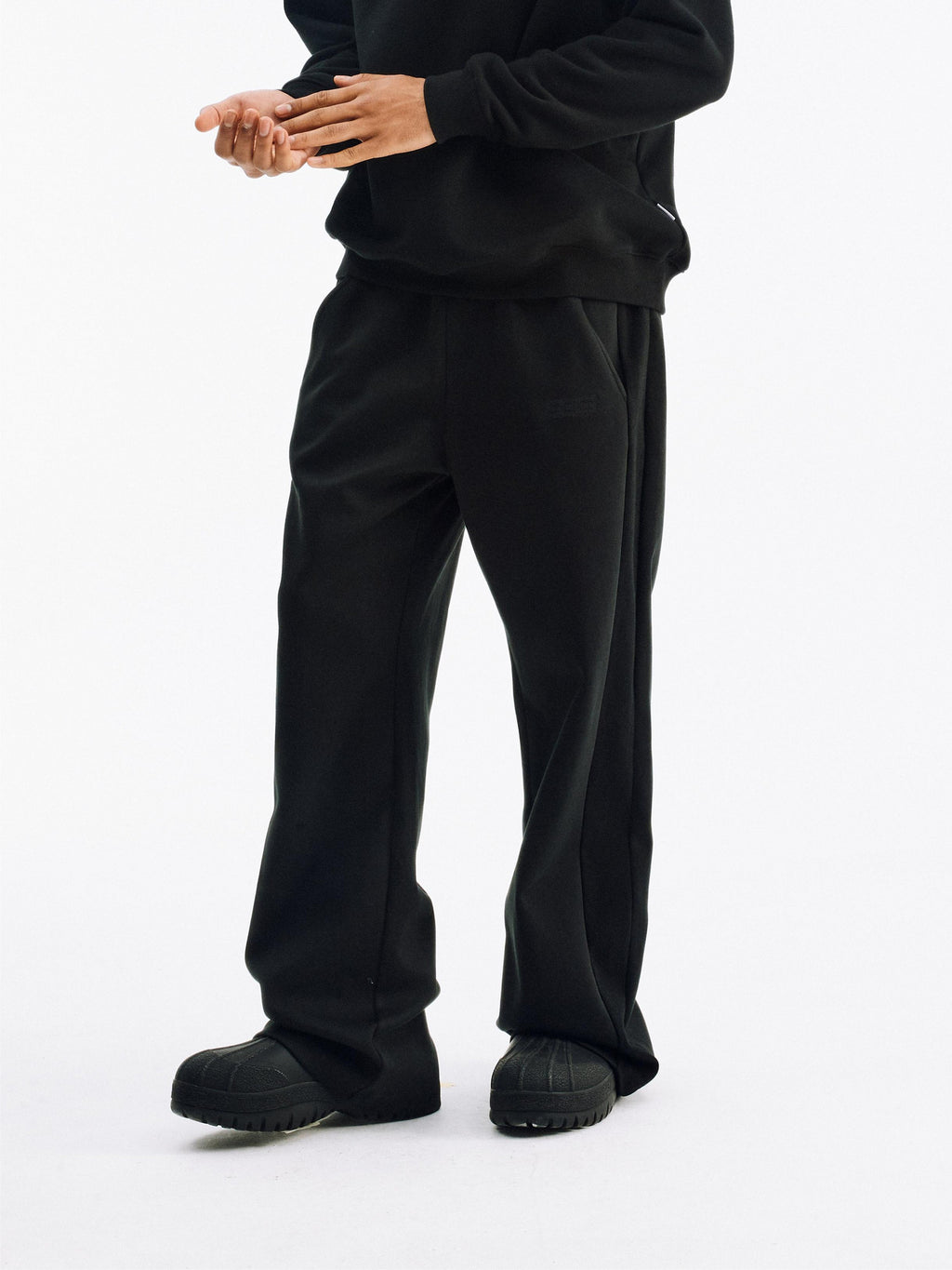 FPA Thread-Spliced Air-Layer Sweatpants for Spring/Autumn Drawstring Loose Straight-Leg Streetwear Sports Casual Long Pants