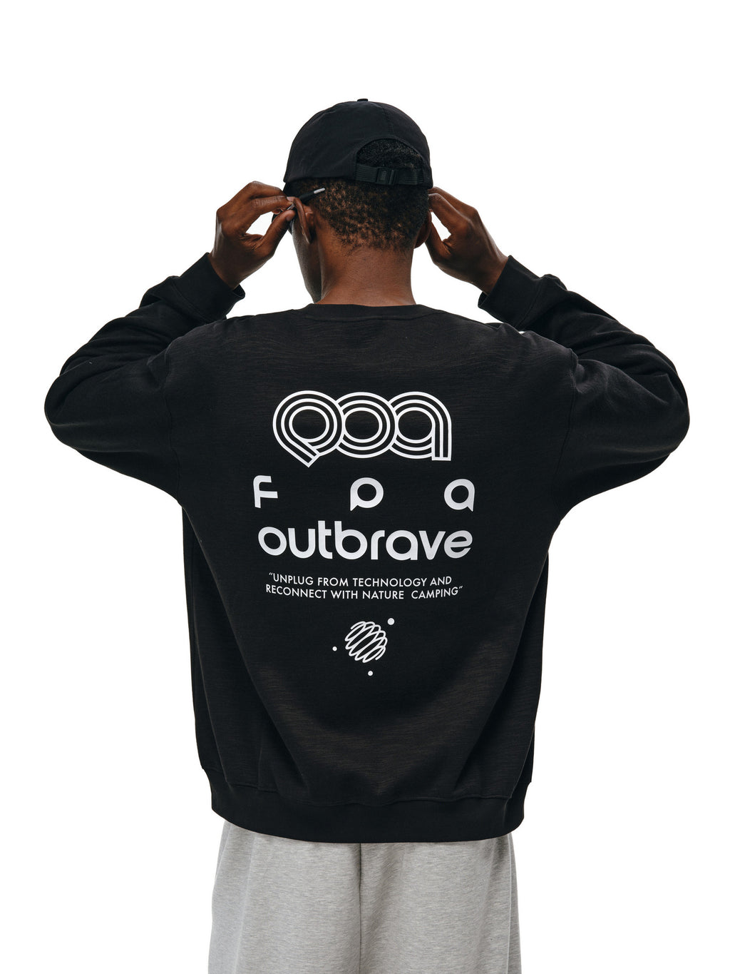 FPA Track Pattern Printed Pullover Crew Neck Sweatshirt