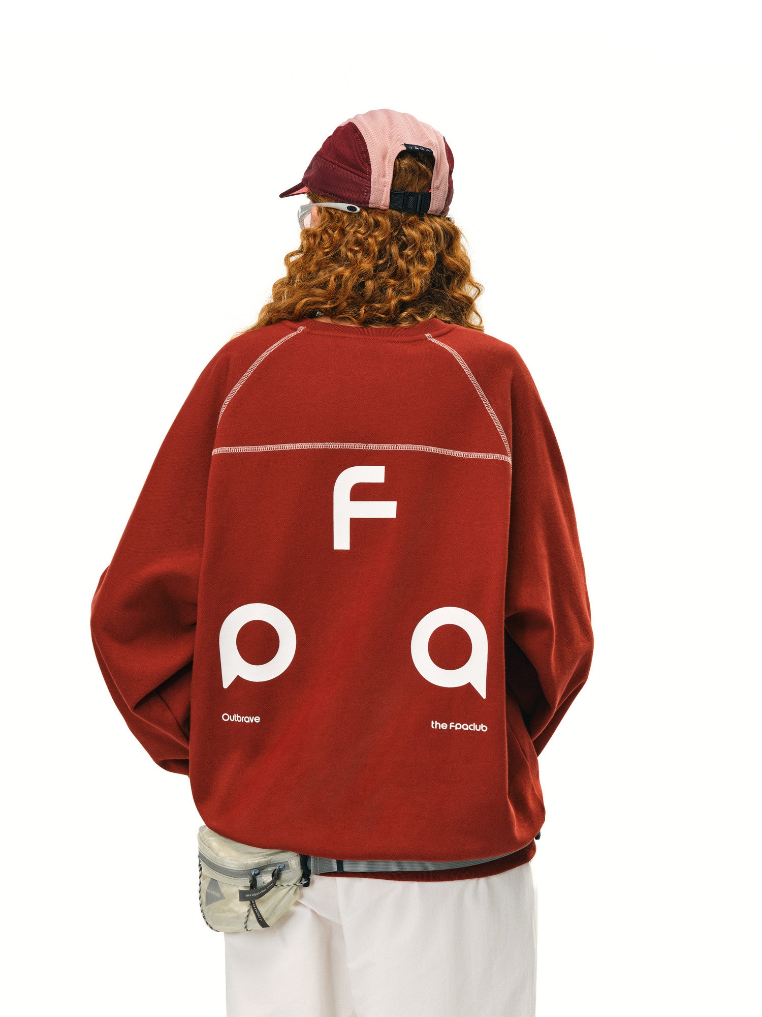 FPA Warm Fleece Round Neck Sweatshirt – Spring/Fall Chinese Streetwear Trend, Loose Fit, Couple Matching Pullover Top