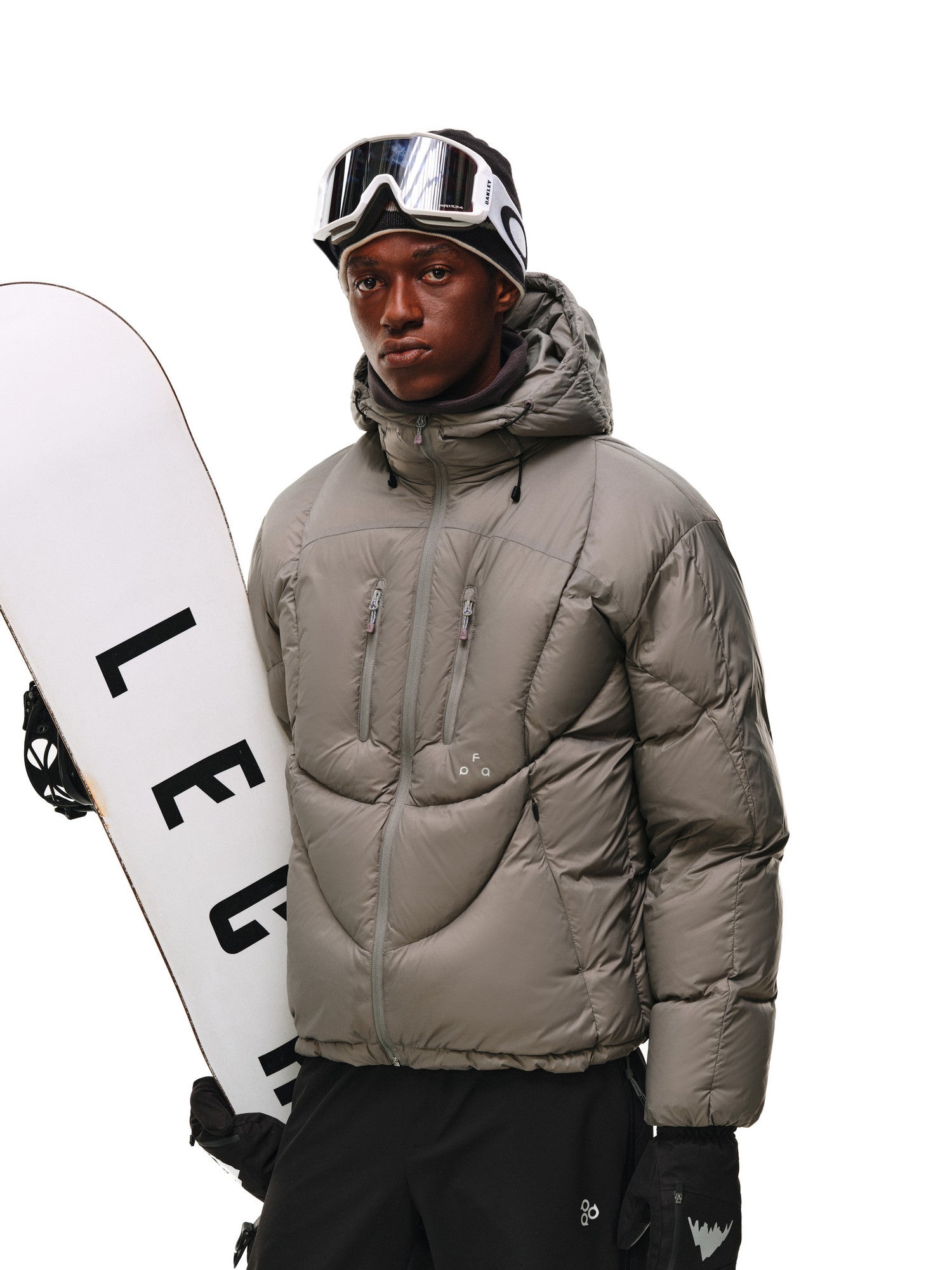 FPA Double-Zip Curved Seam Hooded Matte Down Jacket – Winter Sports Premium Warmth