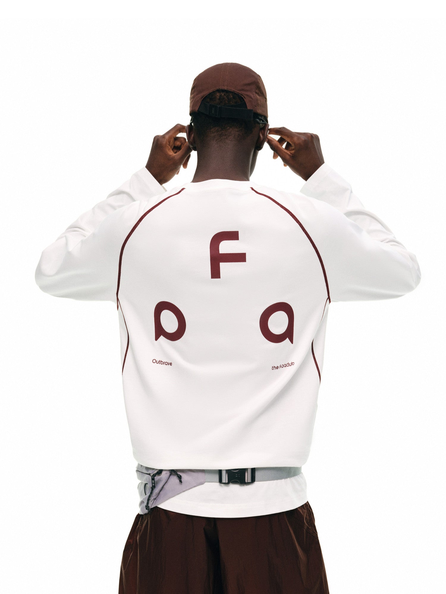 FPA Triangle Logo Printed Crew Neck Long Sleeve Lightweight Basic Logo Tee for Couples, Spring/Fall