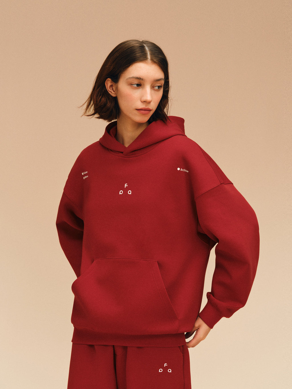FPA Logo Graphic Hoodie - Chinese New Year Limited Edition in China Red, Couple Matching Pullover
