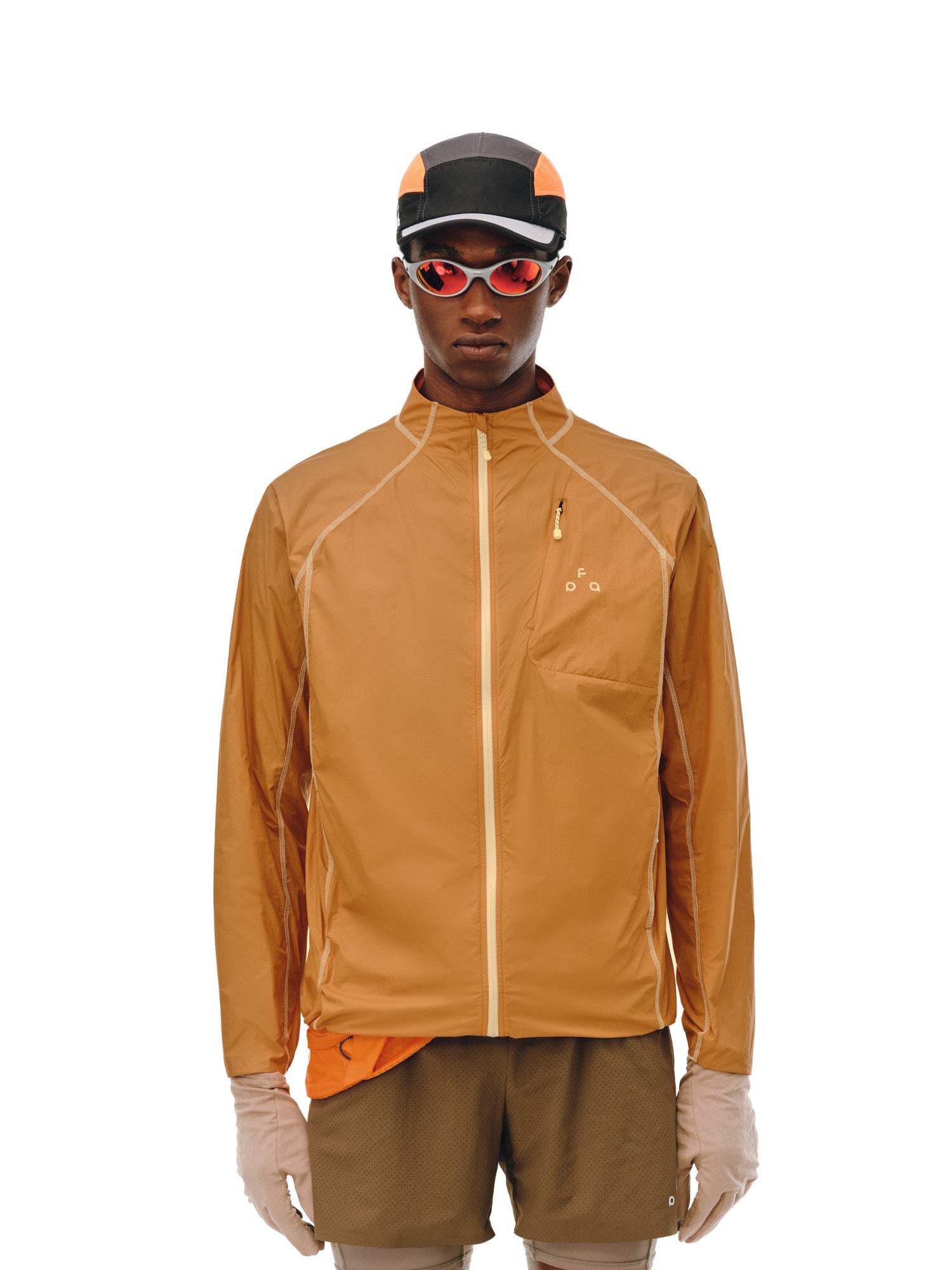 FPA Lightweight Sun Protection Sports Jacket Summer Color-Block Outdoor Fitness UPF50+ Stand Collar Couple Jacket