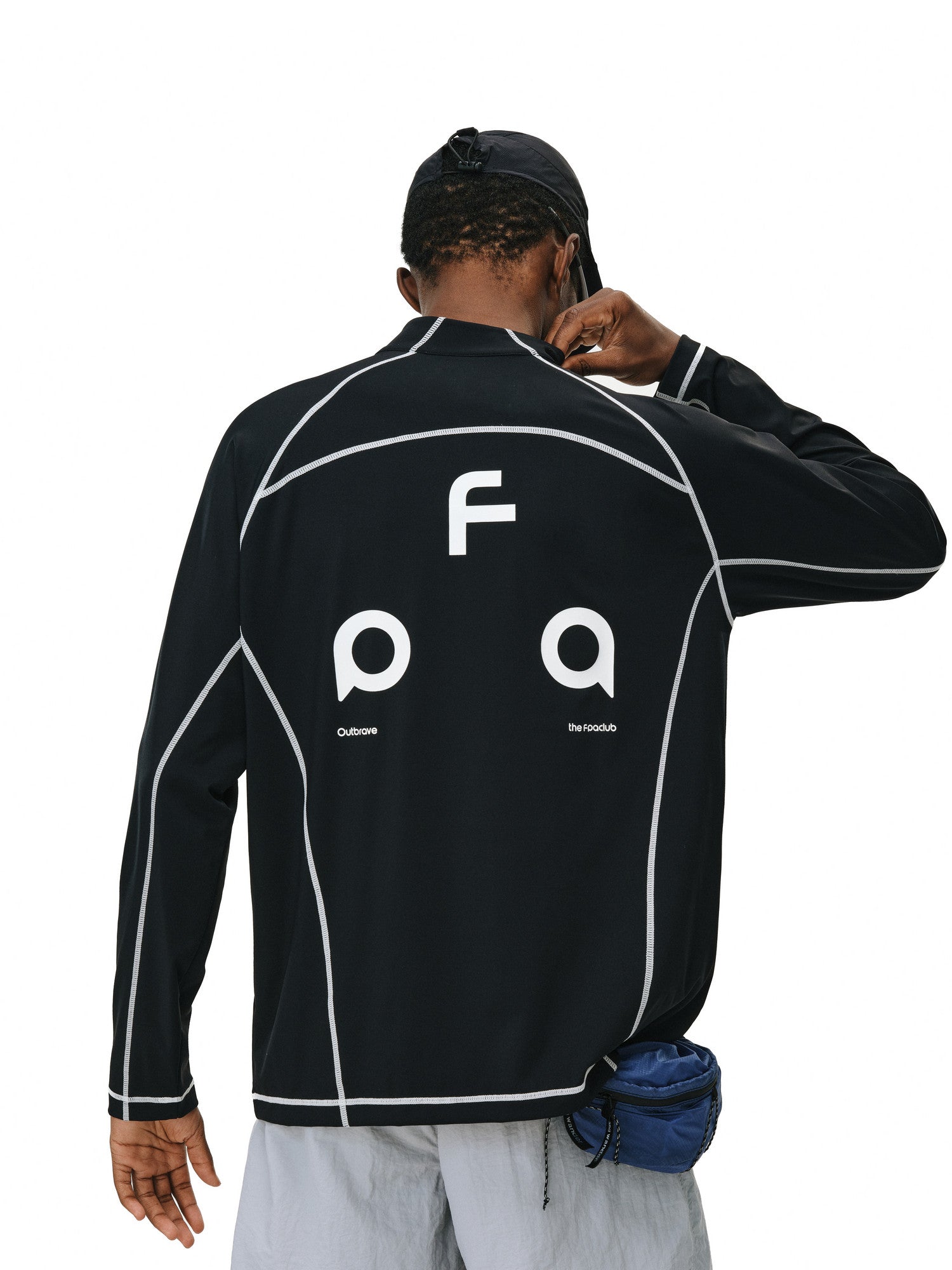 FPA Color-Block Long-Sleeve Cycling T-Shirt for Men and Women, Autumn Half-Zip Half-Turtleneck, Quick-Dry, Athletic Top