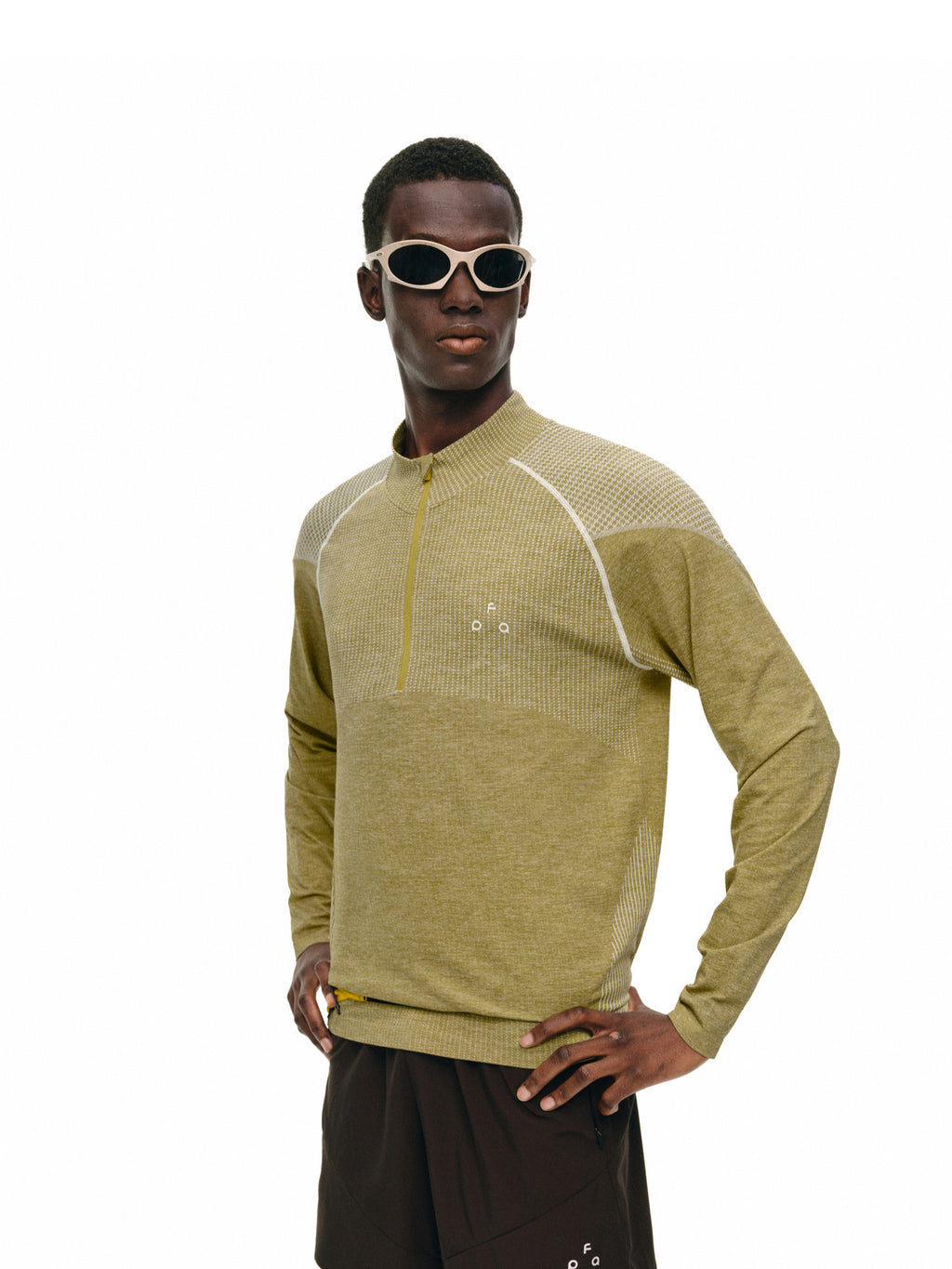 FPA Seamless Half-Zip Long-Sleeve Sports Shirt for Men and Women – Quick-Dry, Breathable, Color-Blocked Casual Top for Spring and Fall
