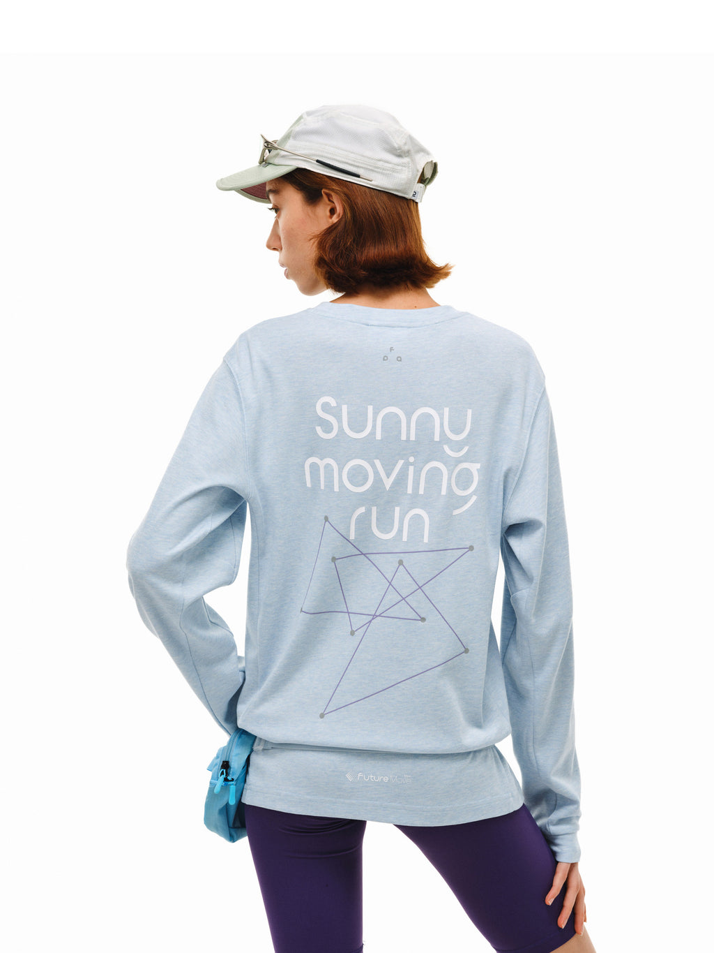 FPA Cool-Touch Quick-Dry Reflective Hole Running T-Shirt, Chinese Trend Spring Round Neck Couple Print Outdoor Sports Long Sleeve