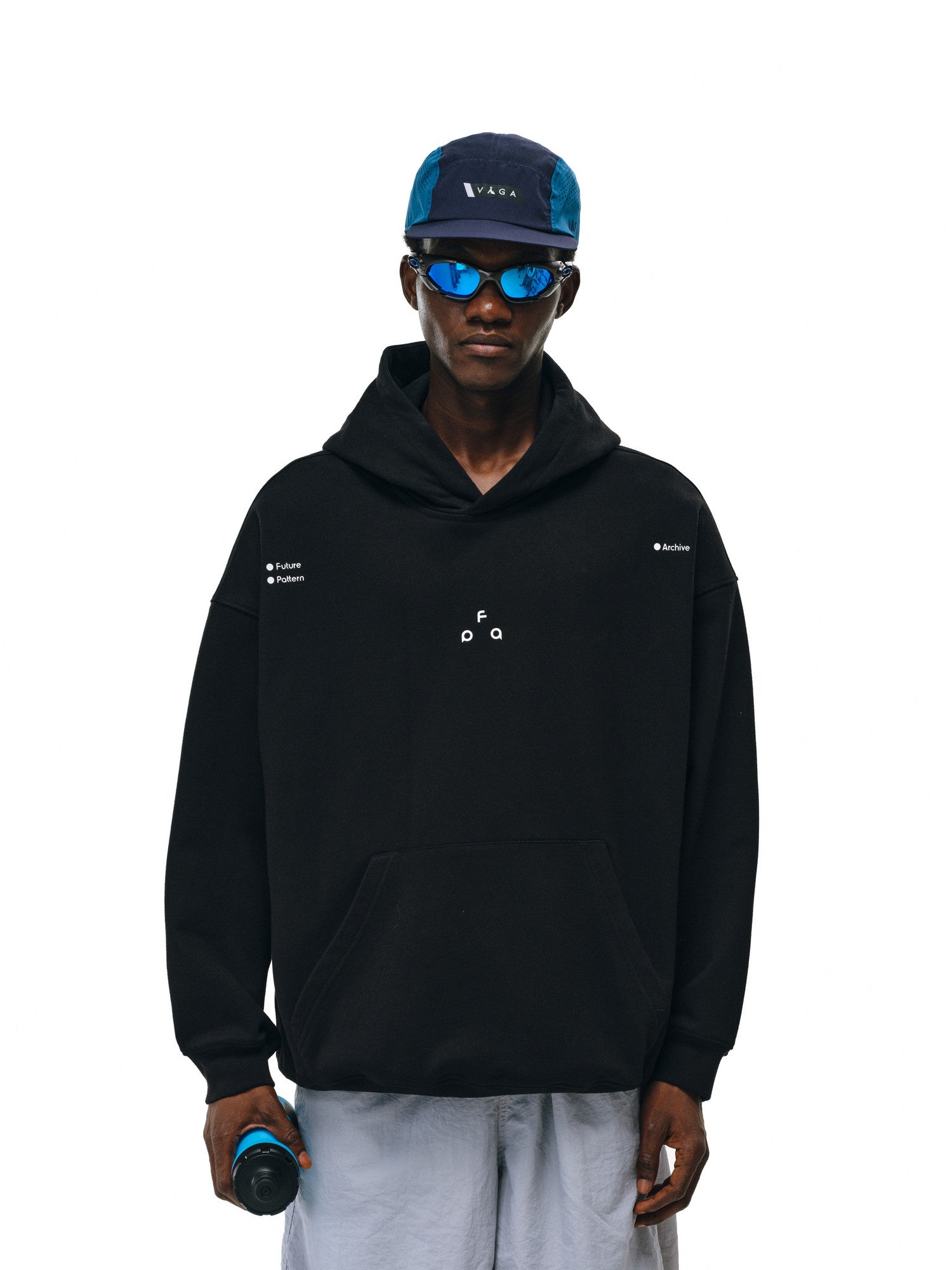 FPA Warm Fleece Hooded Sweatshirt - Chinese Streetwear Basic Logo Relaxed Unisex Couple Hoodie