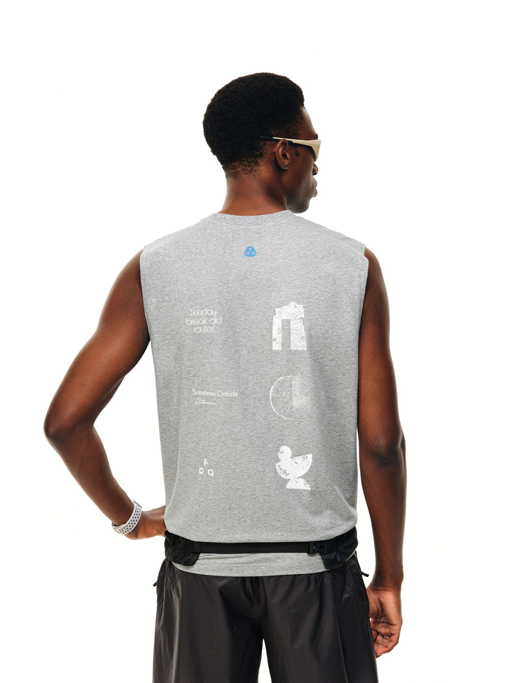 FPA COOLMAX Natural Energy Graphic Text Sports Vest for Fitness Running Outdoor Sleeveless T-Shirt