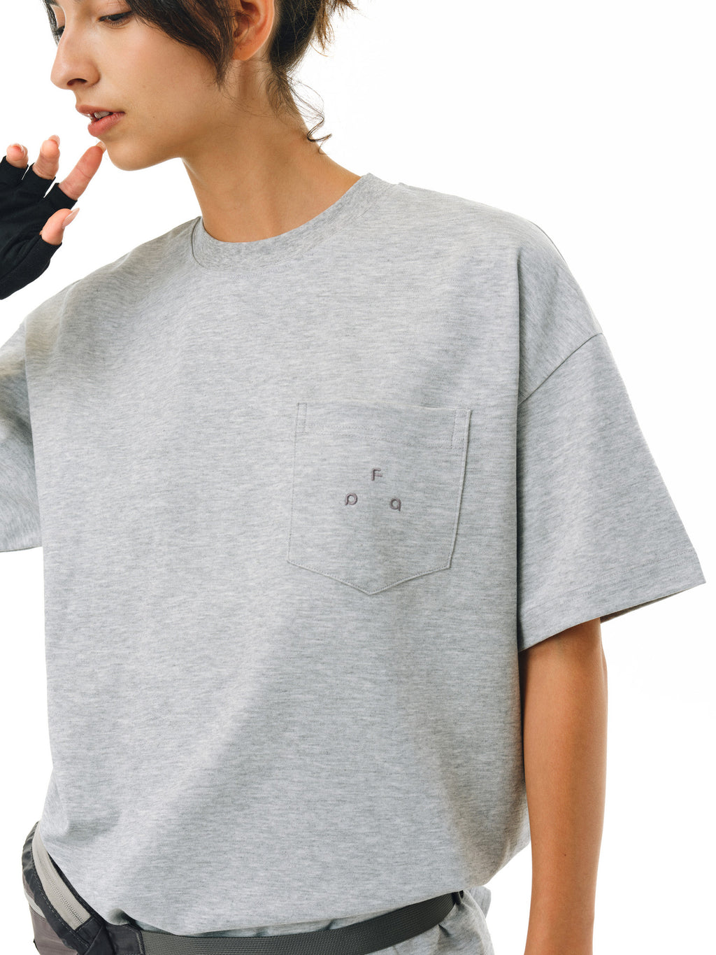 FPA Cool-Touch Quick-Dry Pocket Embroidered Logo Short Sleeve T-Shirt - Chinese Streetwear Loose Round Neck Half Sleeve Tee for Men
